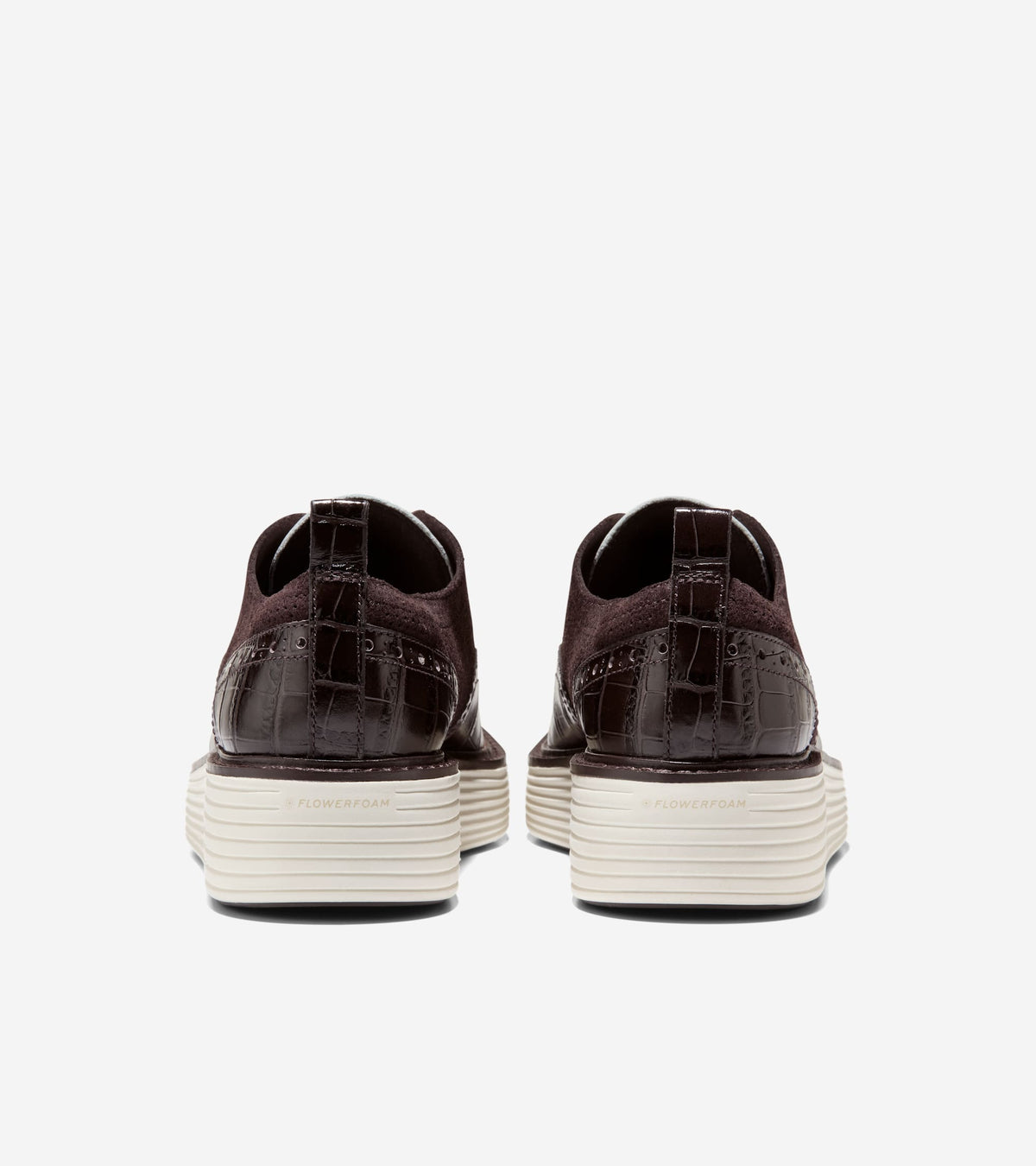 Women's ØriginalGrand Platform Wingtip Oxfords-Dark Chocolate Croc Print