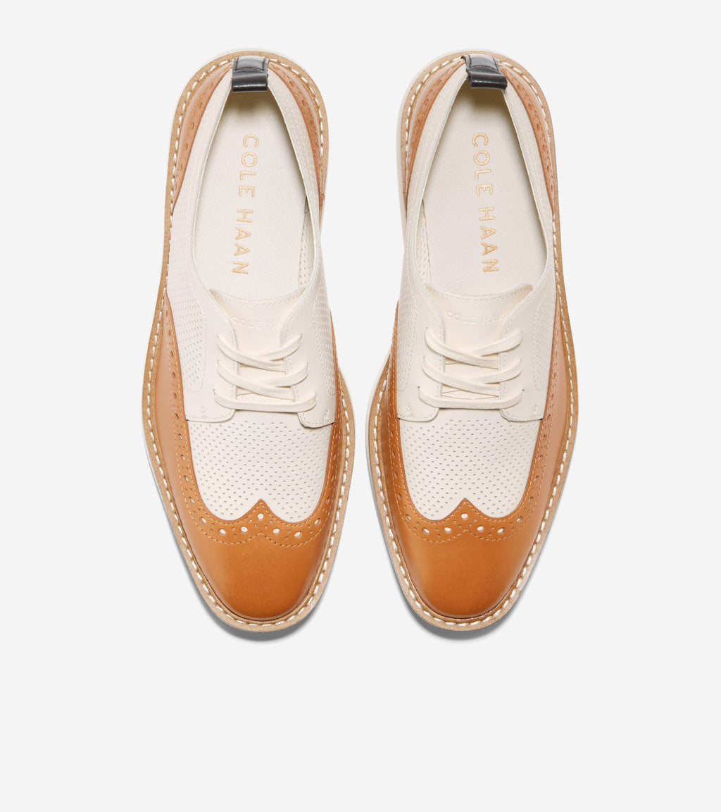 Women's ØriginalGrand Platform Wingtip Oxfords-Pecan-Ivory