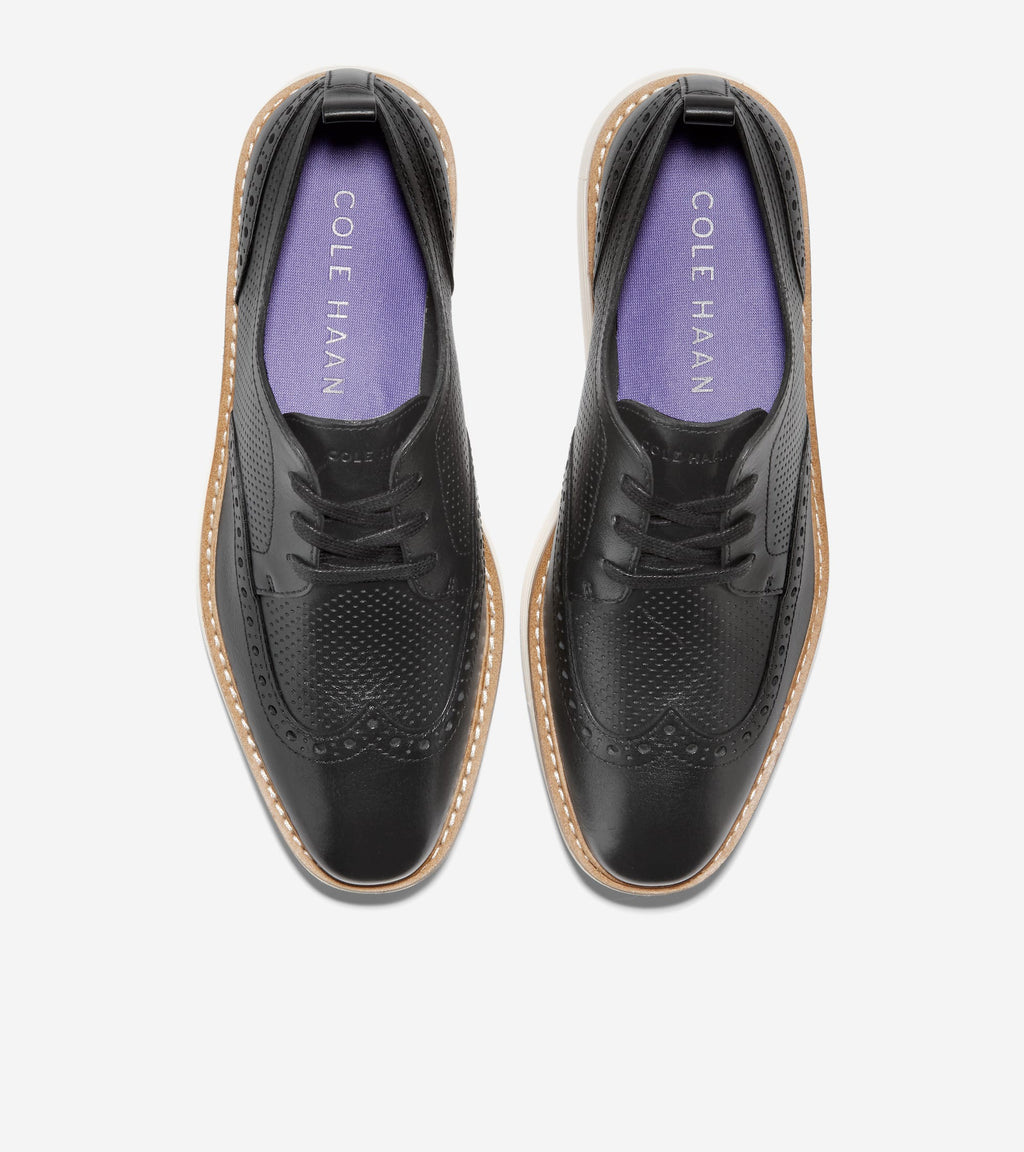 Women's ØriginalGrand Platform Wingtip Oxfords-Black-Ivory