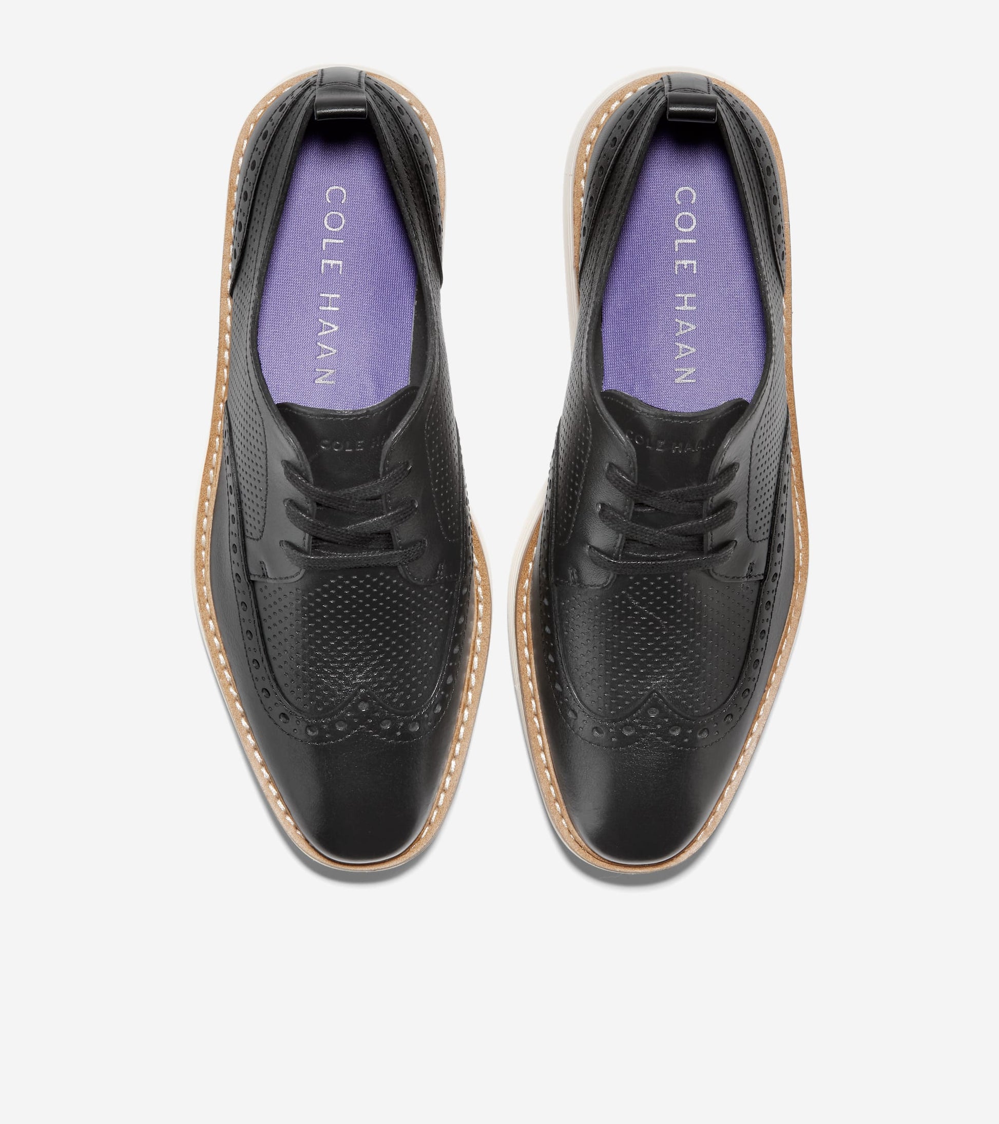 Women's ØriginalGrand Platform Wingtip Oxfords-Black-Ivory