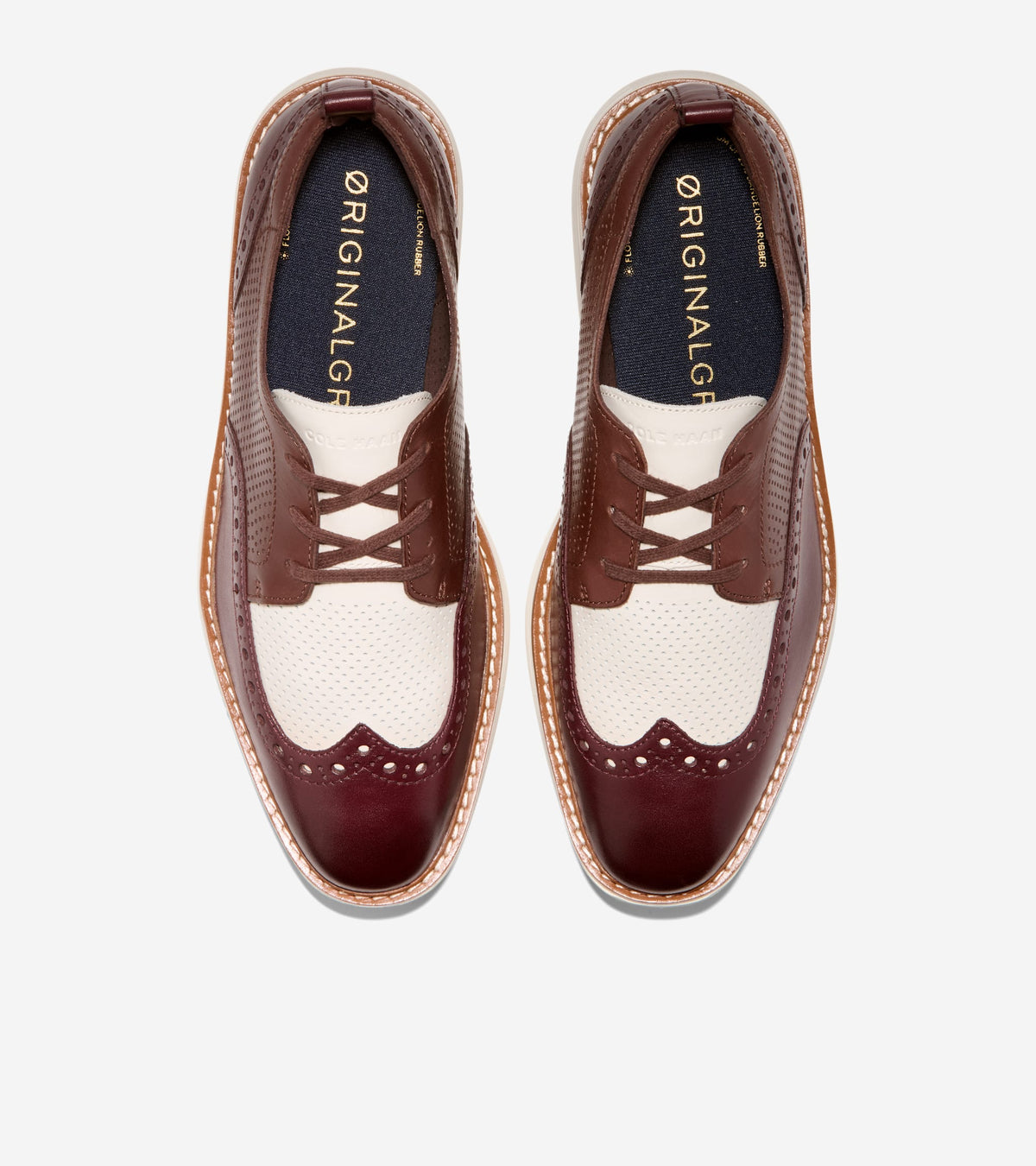 Women's ØriginalGrand Platform Wingtip Oxfords-Bloodstone-Hickory-Ivory