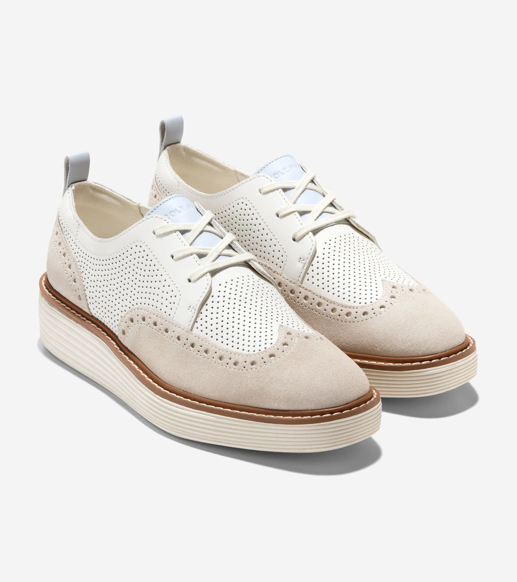 Women's ØriginalGrand Platform Wingtip Oxfords-Powder-Ballad Blue