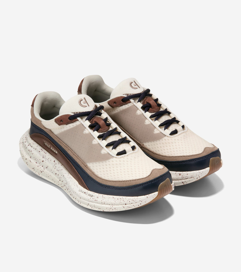 Men's ØriginalGrand Quadstar 2.0 Running Sneakers-Ivory-Navy Blazer-Chestnut