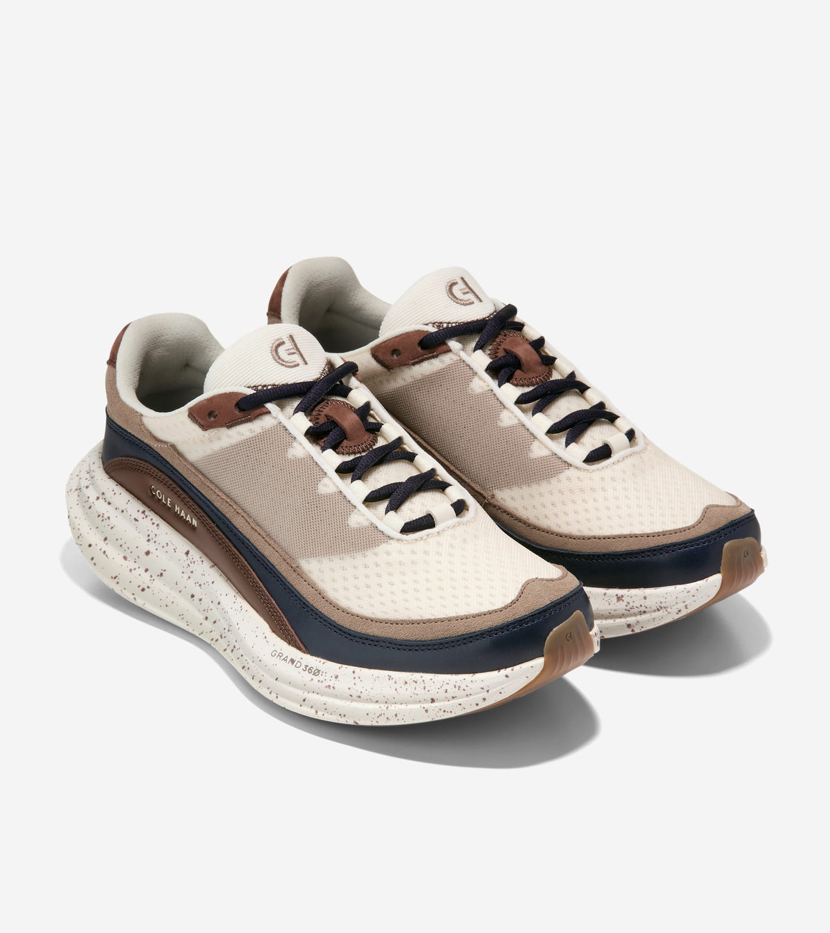 Men's ØriginalGrand Quadstar 2.0 Running Sneakers-Ivory-Navy Blazer-Chestnut