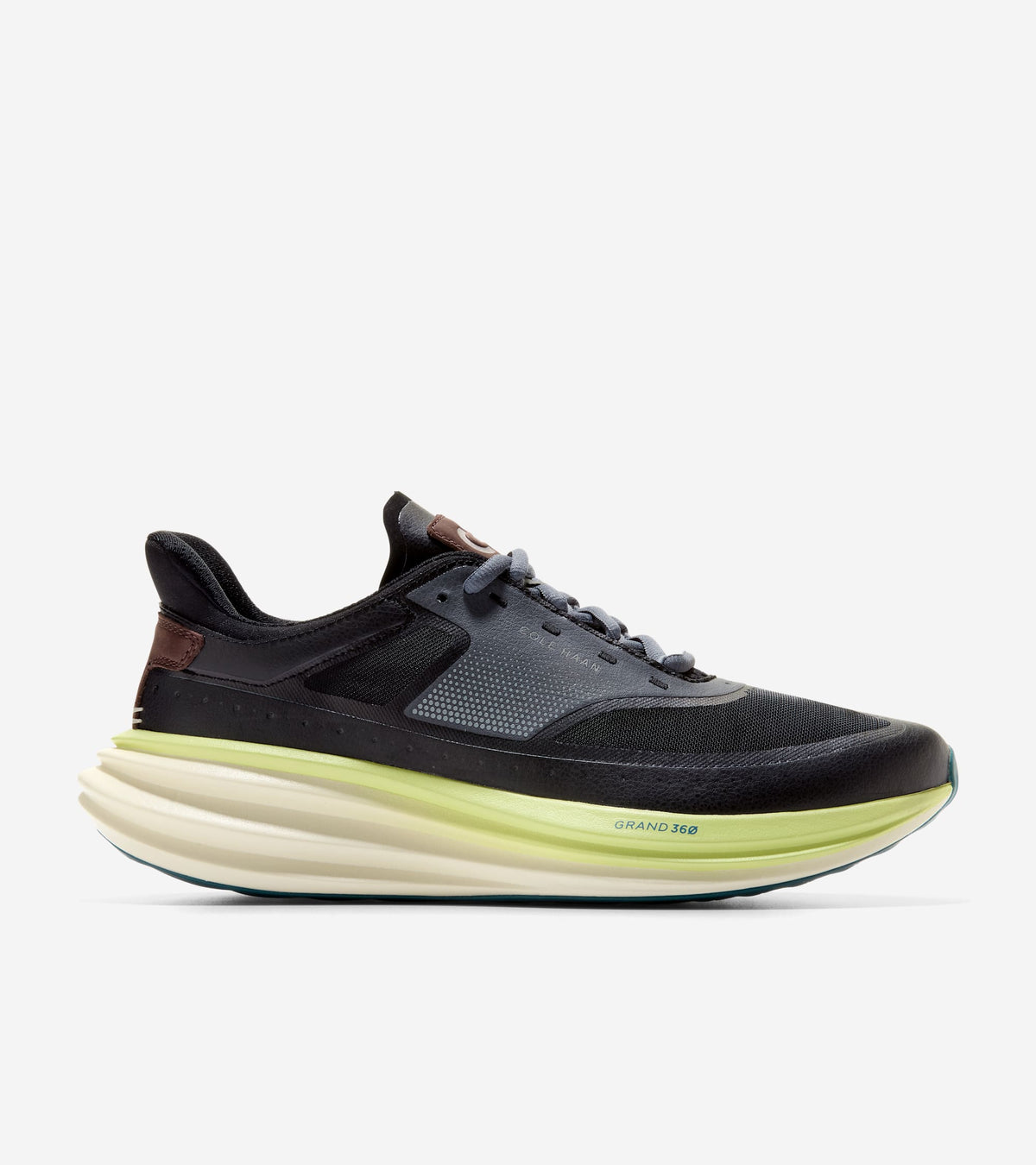 Men's ØriginalGrand Quadstar Running Sneakers-Black-Citron-Ivory