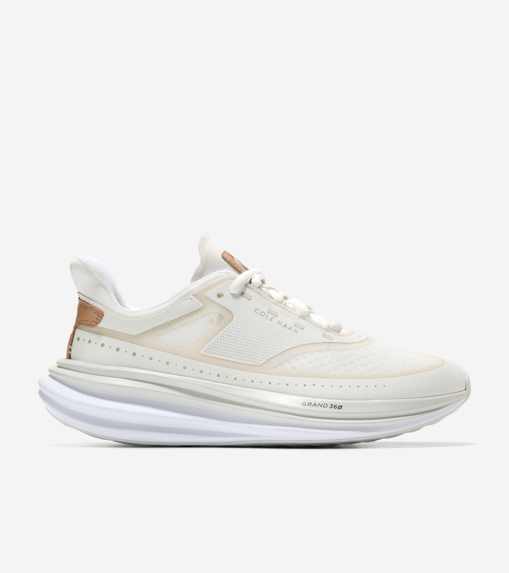 Women's ØriginalGrand Quadstar Running Sneakers-Ivory-Vachetta-Optic White