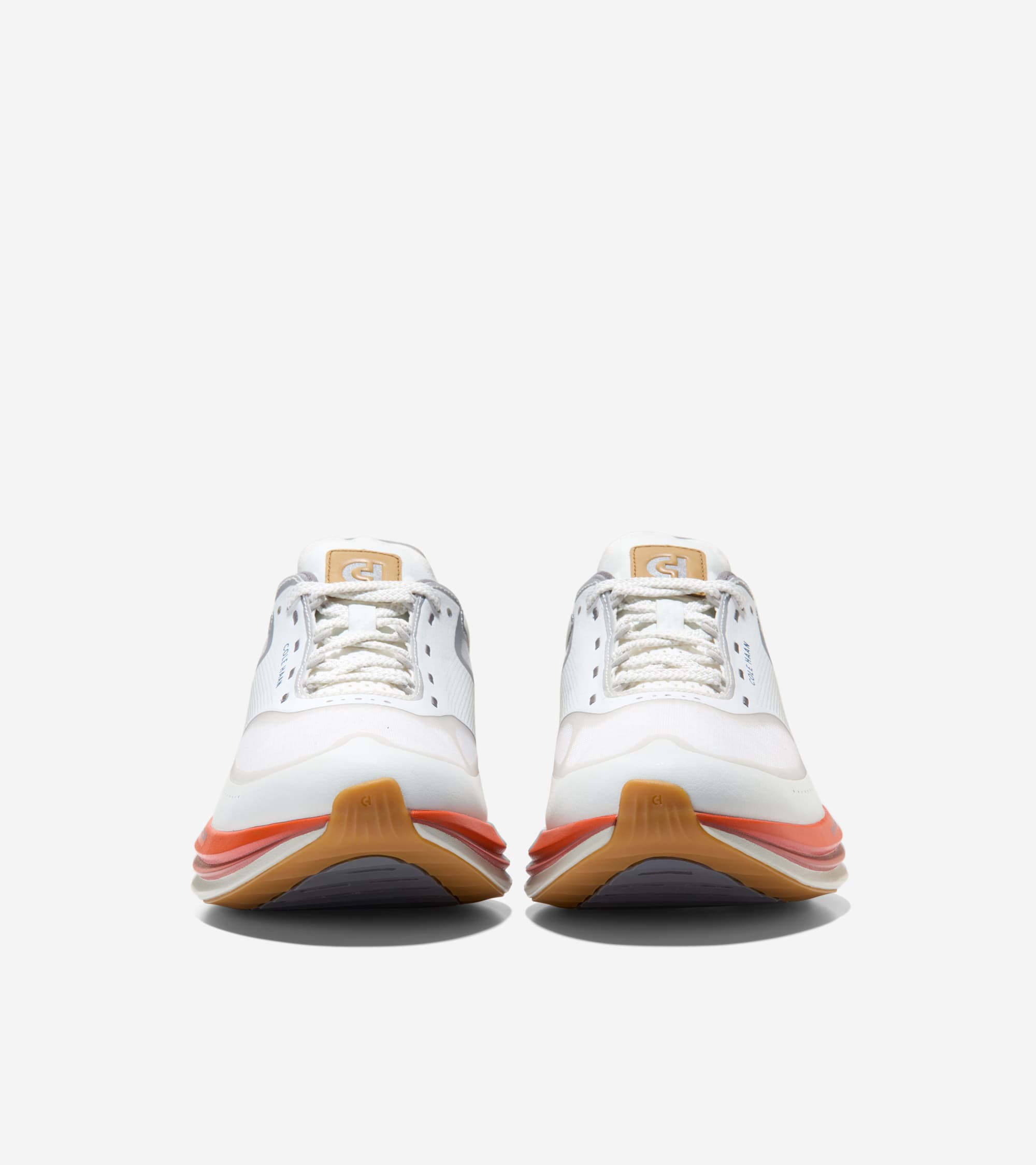 Men's ØriginalGrand Quadstar Running Sneakers in White, orange