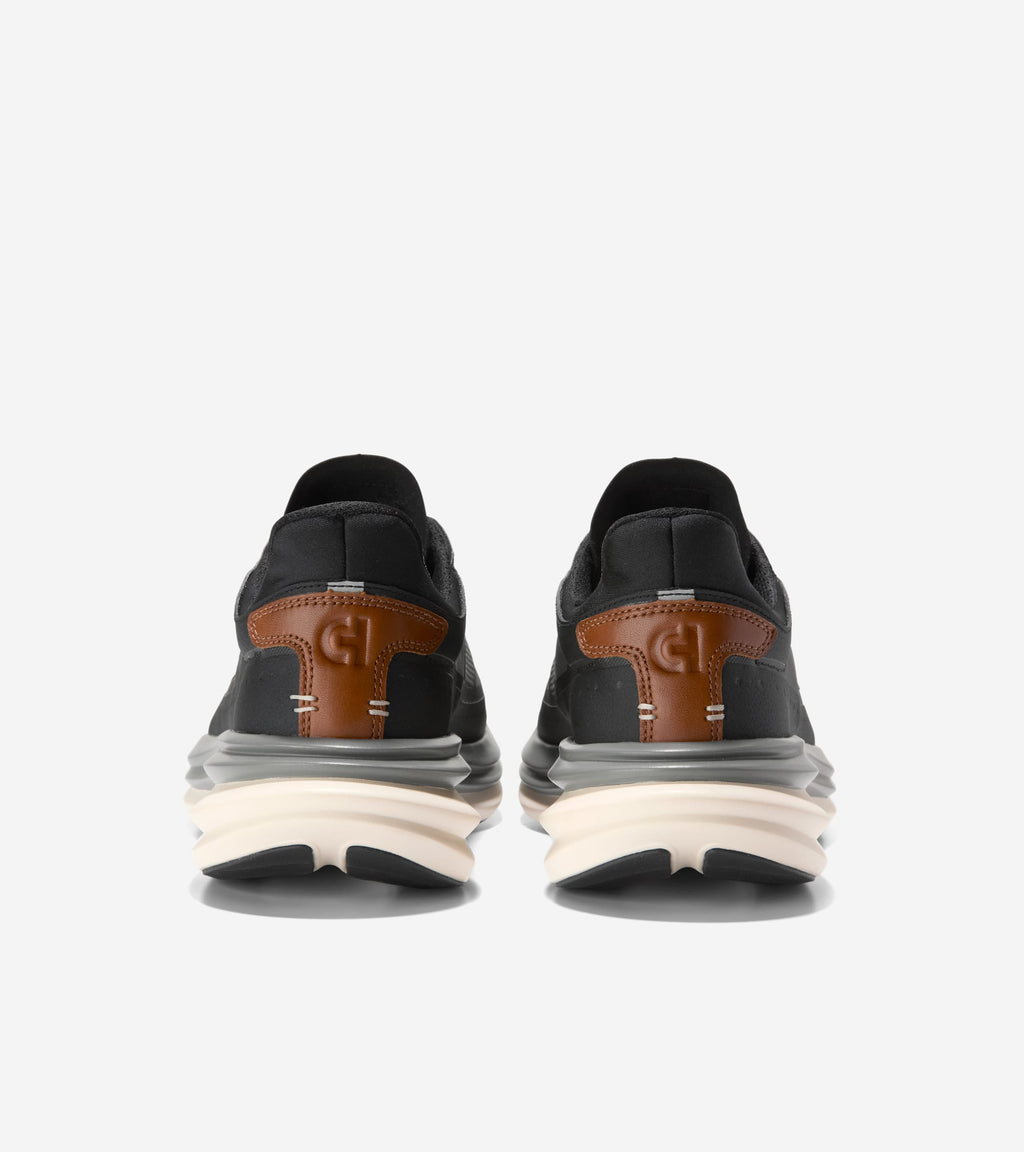 Men's ØriginalGrand Quadstar Running Sneakers-Black-British Tan-Ivory