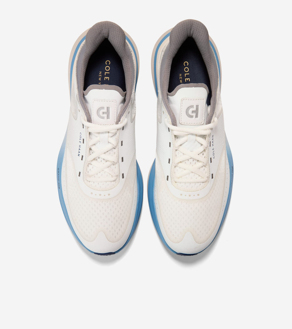 Men's ØriginalGrand Quadstar Running Sneakers-White-Vista Blue-Pumice Stone