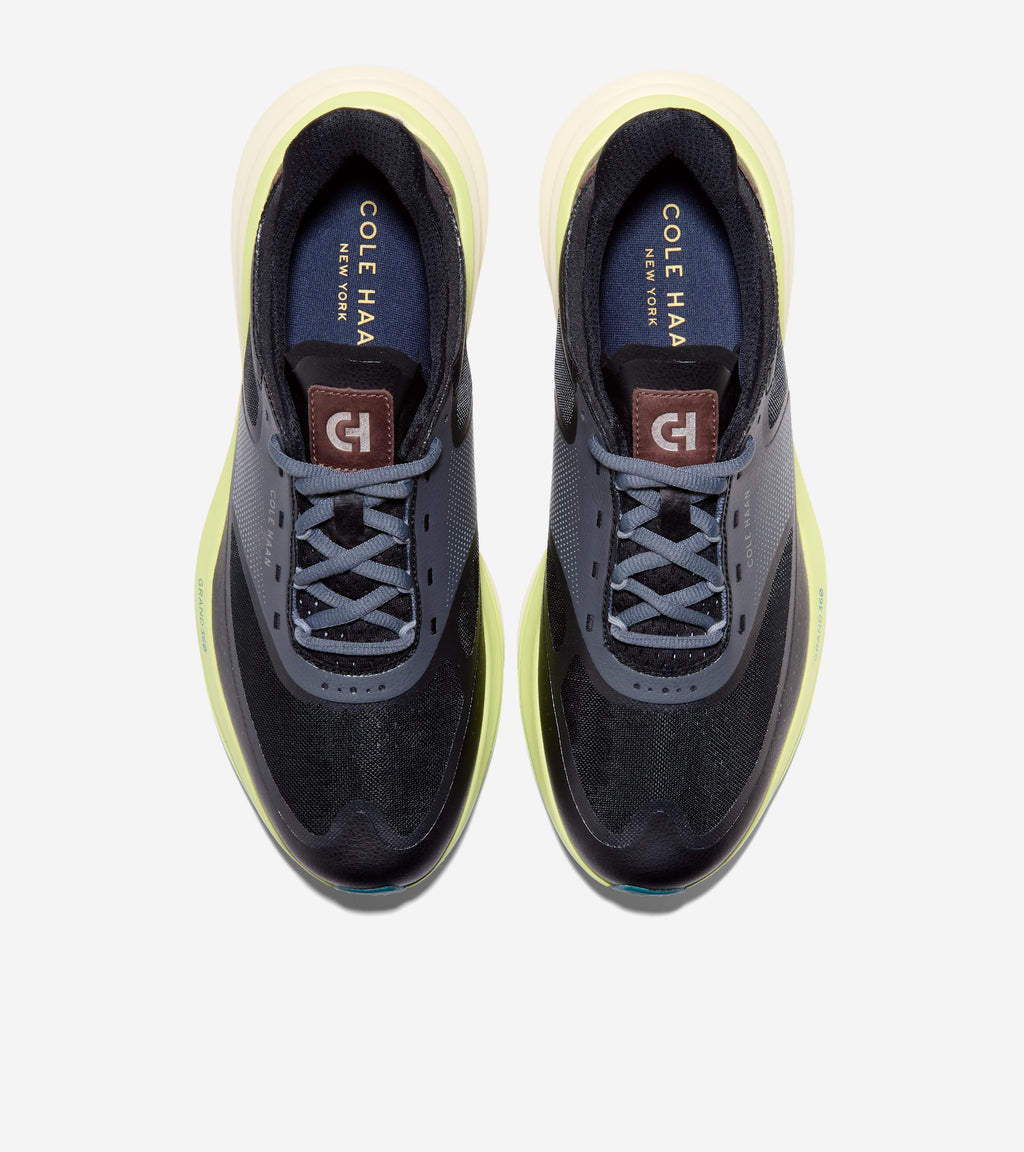 Men's ØriginalGrand Quadstar Running Sneakers-Black-Citron-Ivory