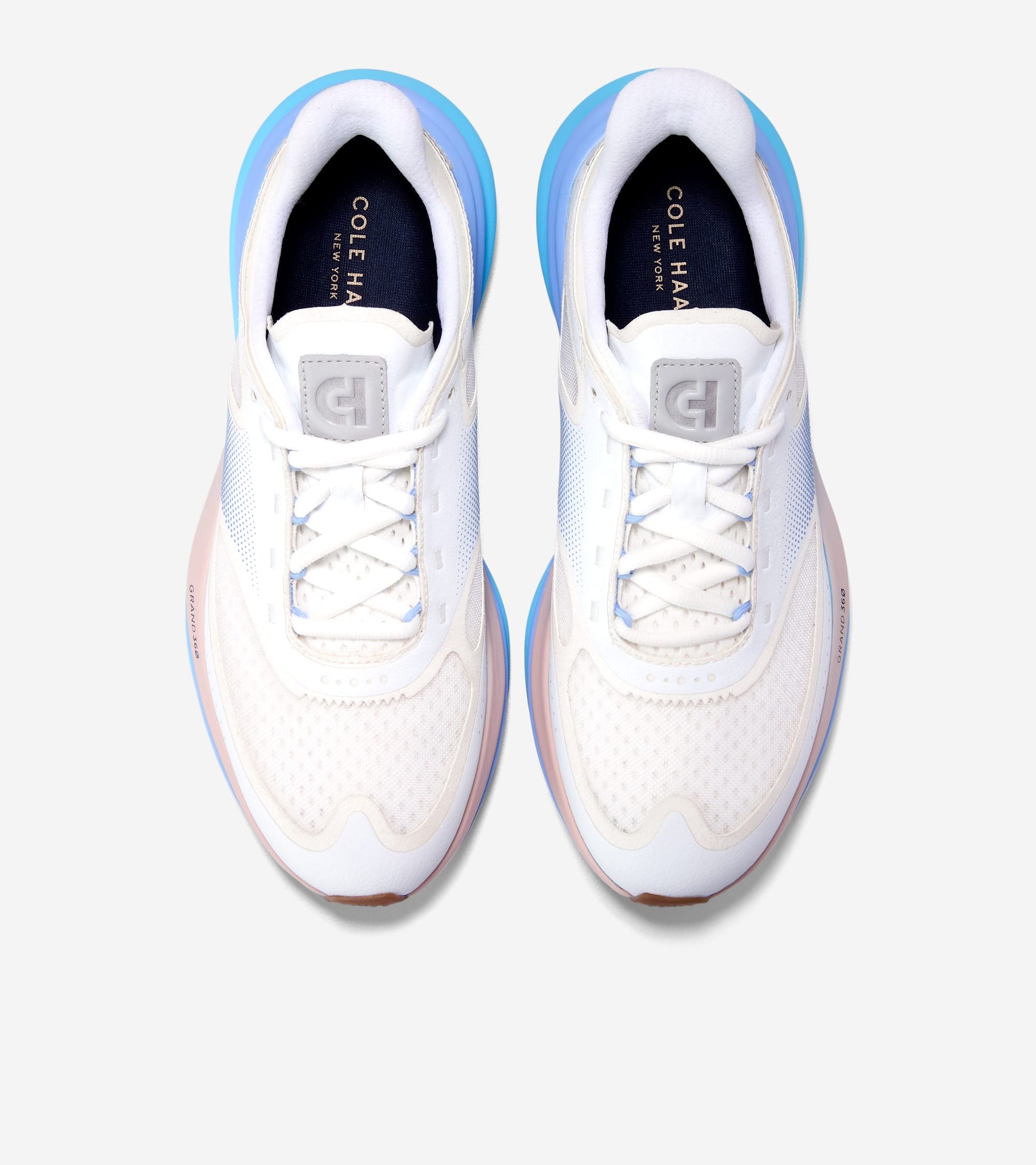 Women's ØriginalGrand Quadstar Running Sneakers-White-Harbor Mist-Sky Blue