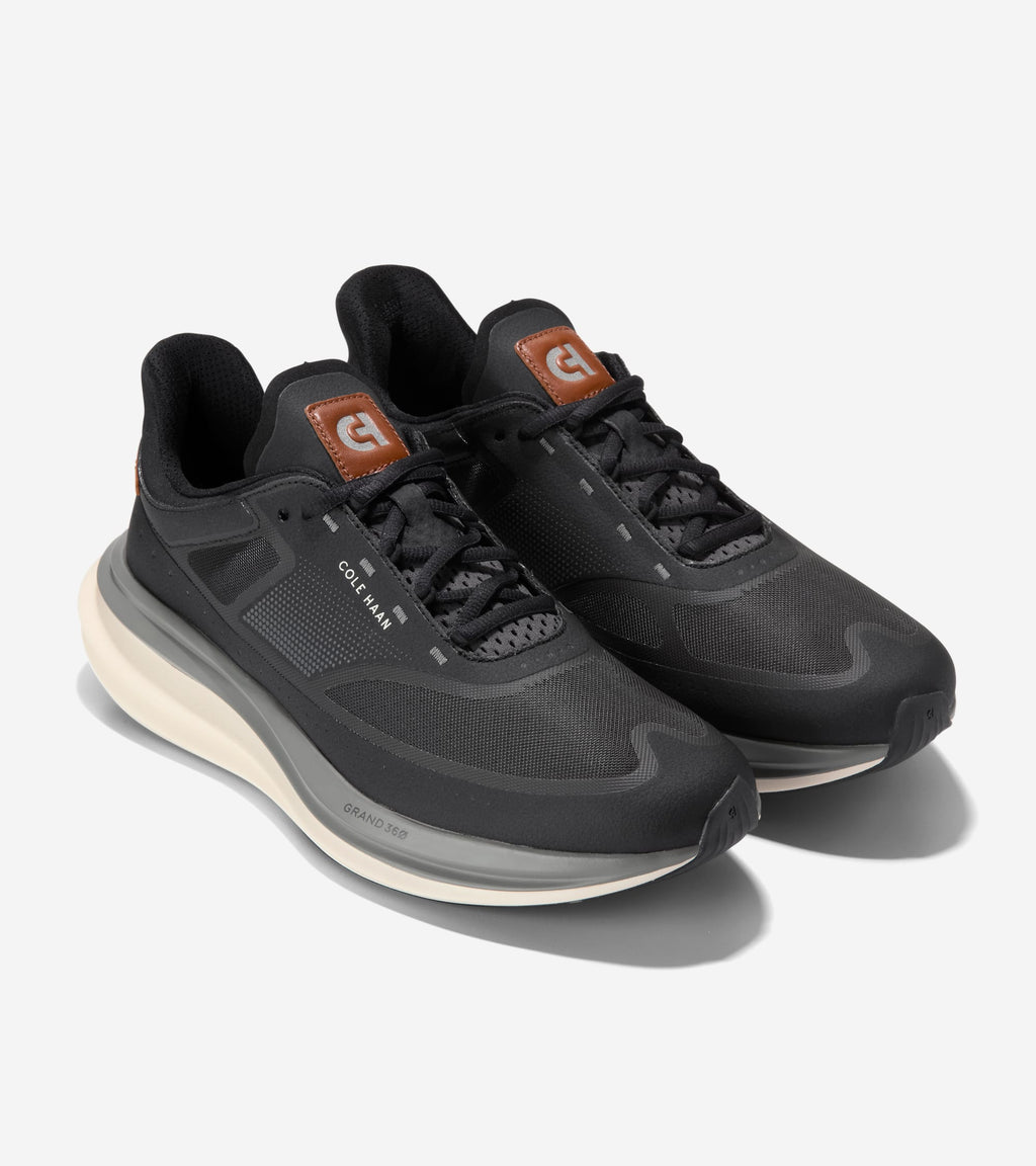 Men's ØriginalGrand Quadstar Running Sneakers-Black-British Tan-Ivory