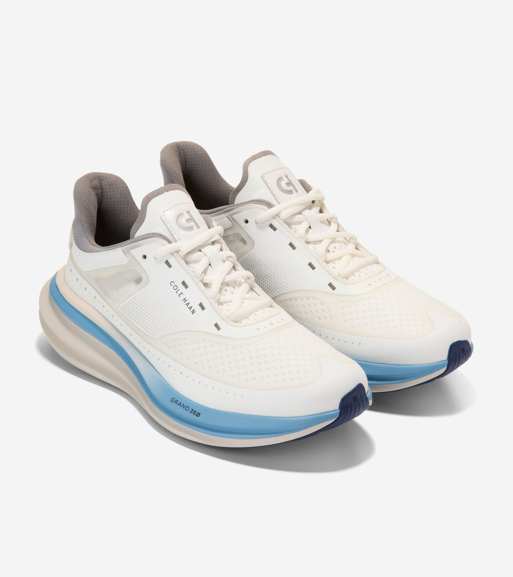 Men's ØriginalGrand Quadstar Running Sneakers-White-Vista Blue-Pumice Stone