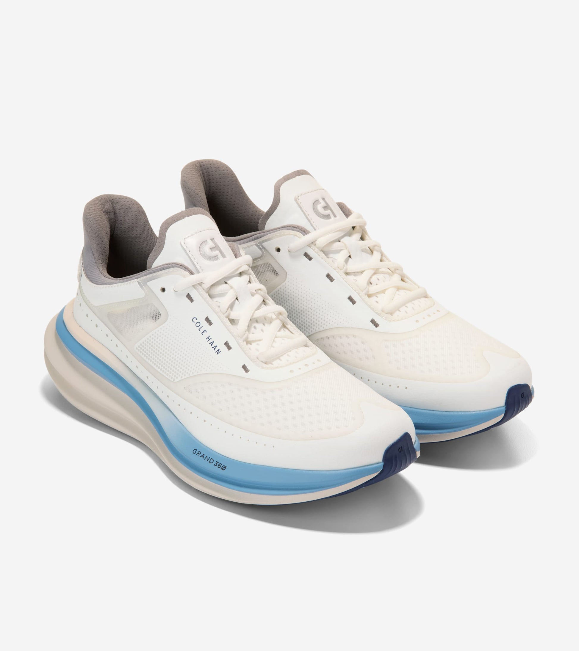 Men's ØriginalGrand Quadstar Running Sneakers-White-Vista Blue-Pumice Stone