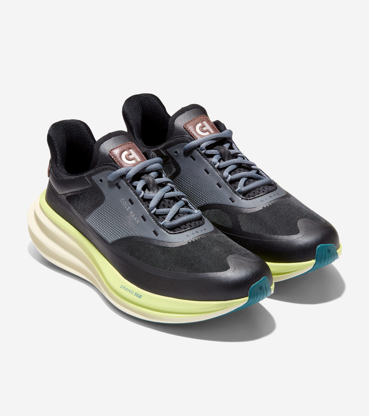 Men's ØriginalGrand Quadstar Running Sneakers-Black-Citron-Ivory