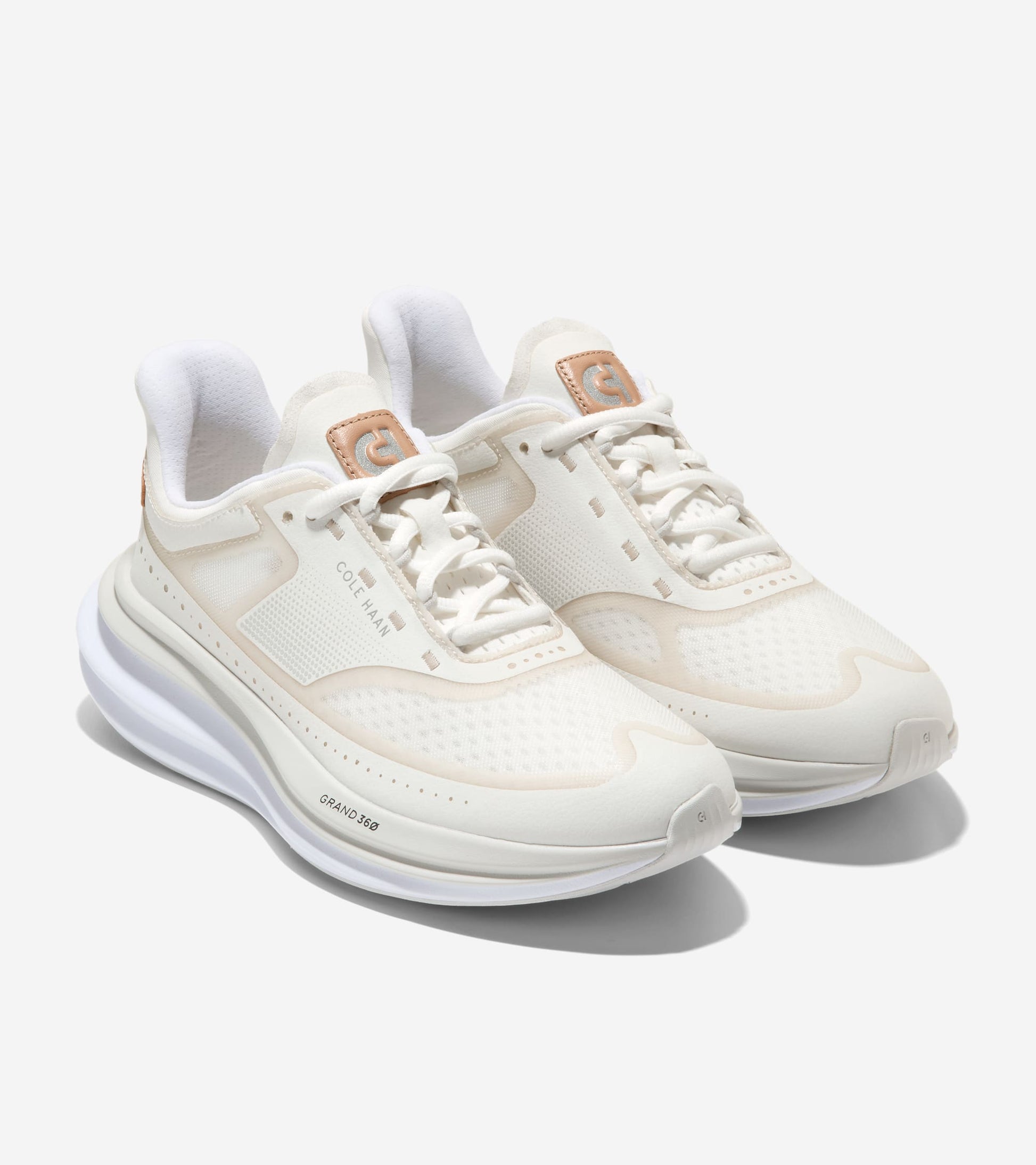 Women's ØriginalGrand Quadstar Running Sneakers-Ivory-Vachetta-Optic White