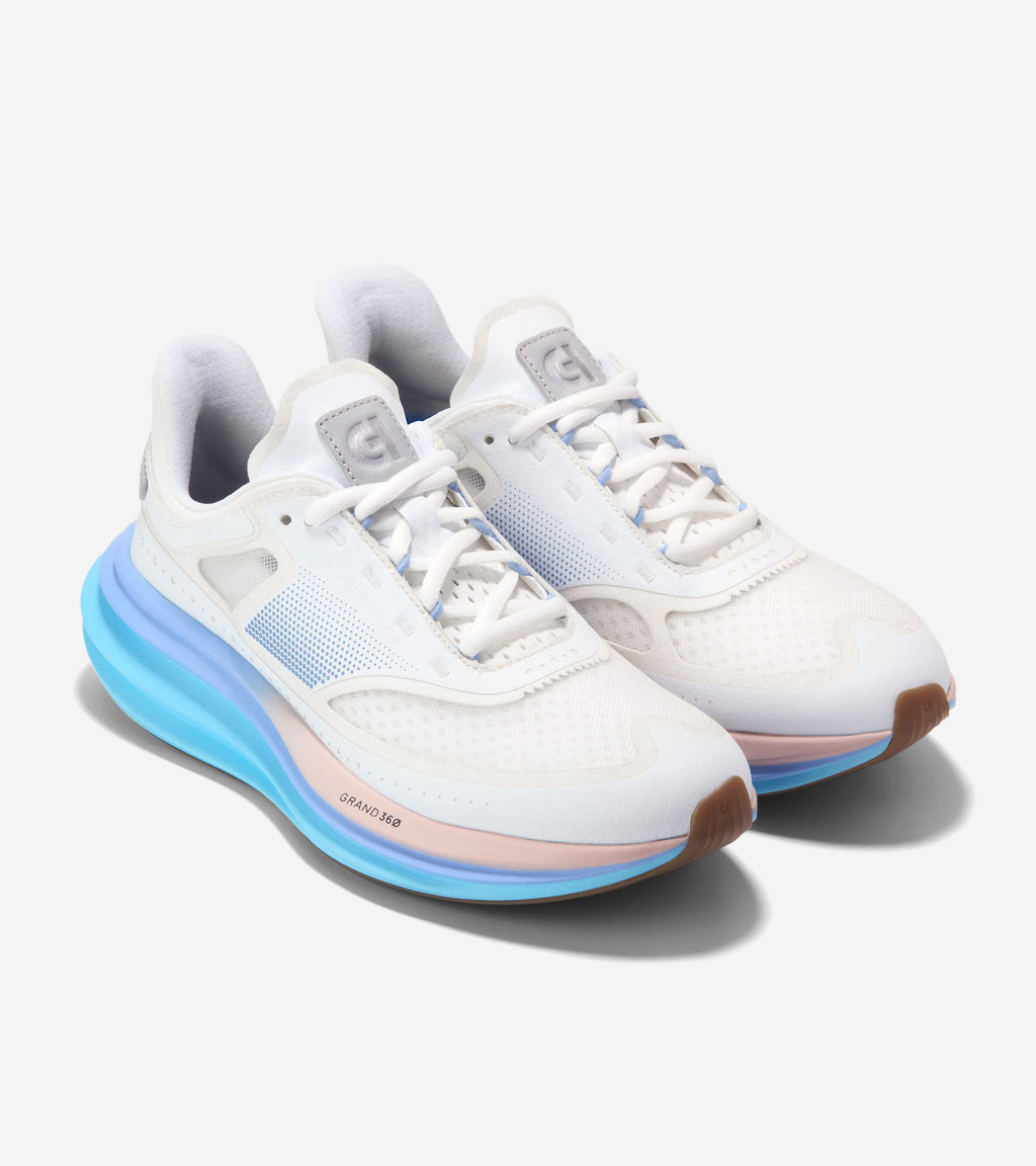 Women's ØriginalGrand Quadstar Running Sneakers-White-Harbor Mist-Sky Blue