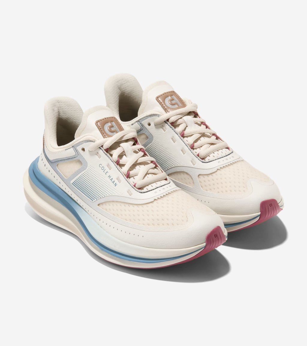 Women's ØriginalGrand Quadstar Running Sneakers-Ivory-Provincial Blue
