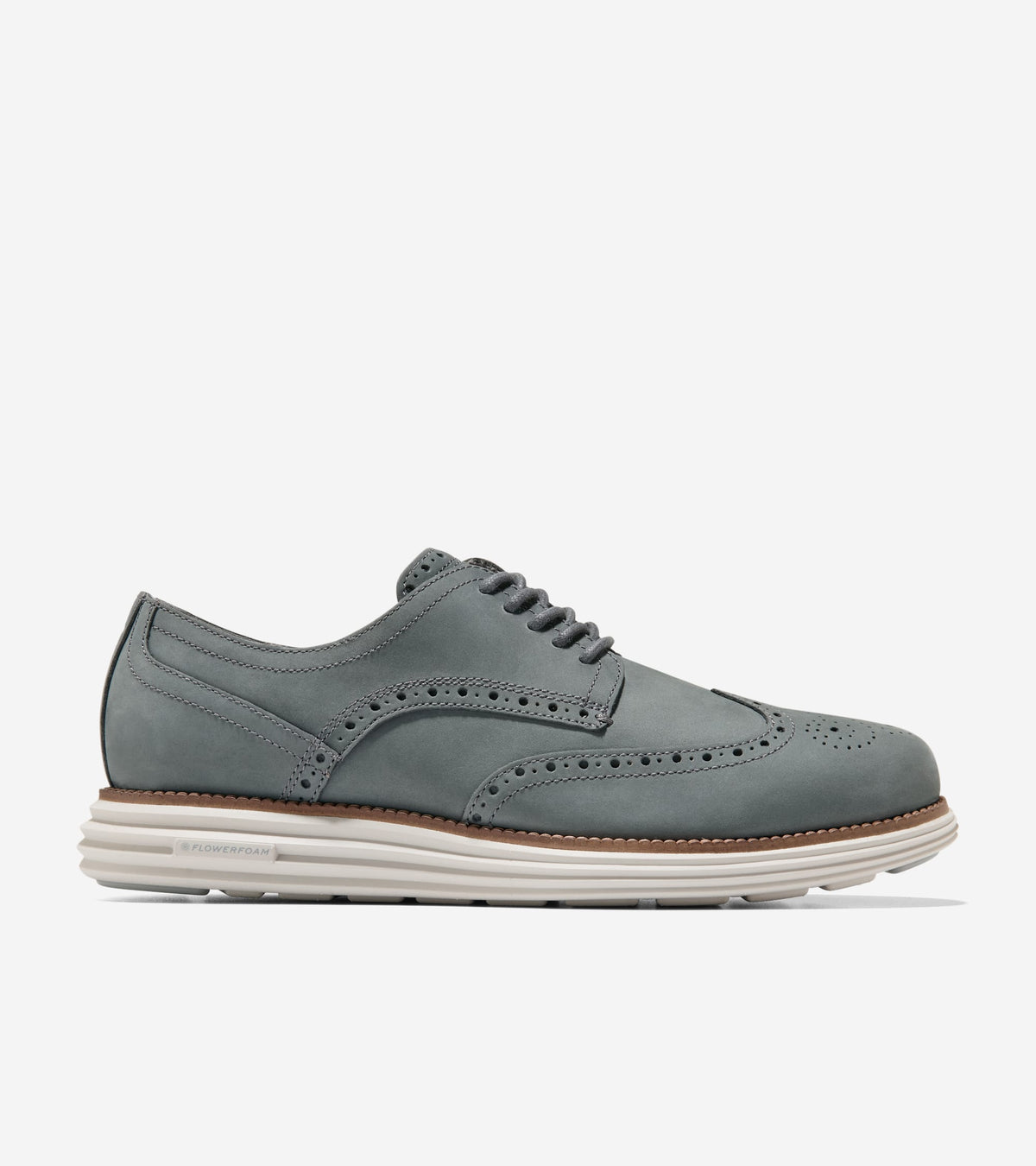Men's ØriginalGrand Remastered Wingtip Oxfords-Gray Pinstripe-Dark Natural