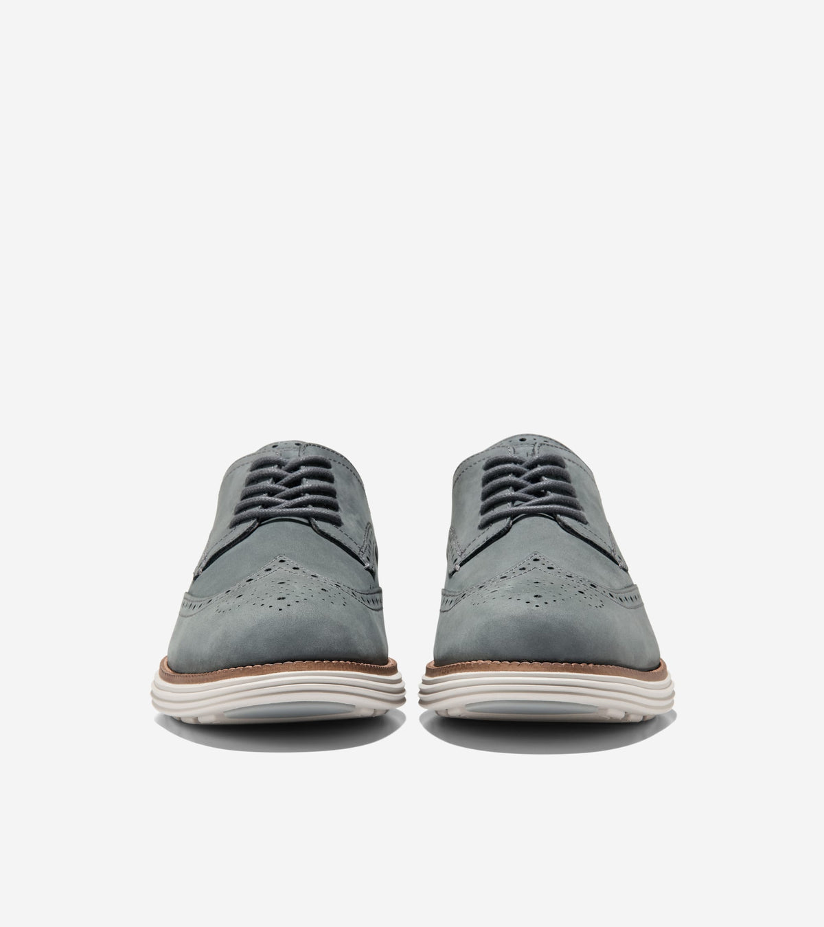 Men's ØriginalGrand Remastered Wingtip Oxfords-Gray Pinstripe-Dark Natural
