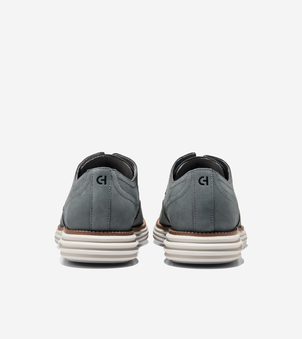 Men's ØriginalGrand Remastered Wingtip Oxfords-Gray Pinstripe-Dark Natural