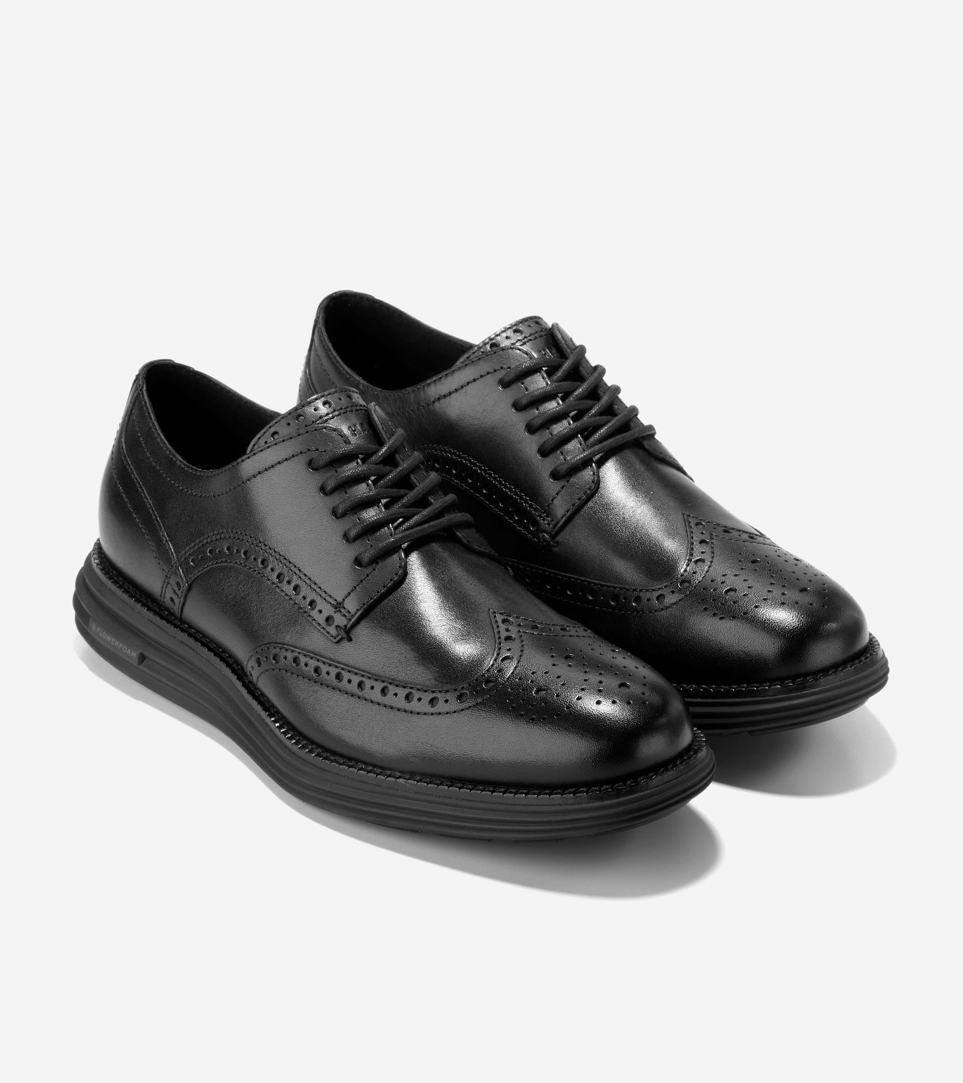 black wingtip dress shoes Florsheim Vibe Men's Black Leather Lace Up Wingtip Oxford Dress Shoes The Suit Depot