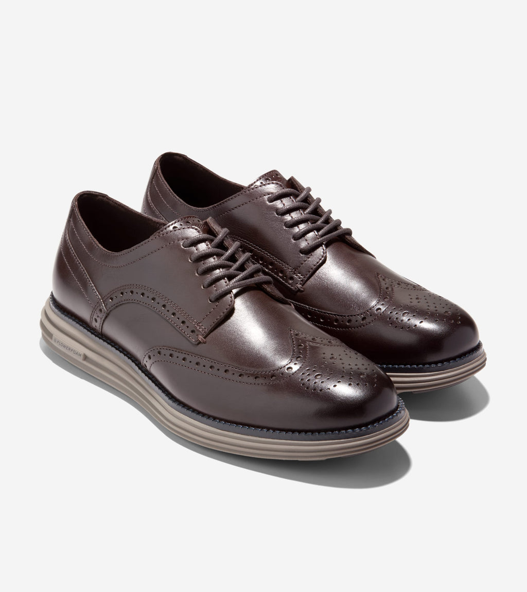 Men's ØriginalGrand Remastered Wingtip Oxfords-Dark Chocolate-Navy Blazer