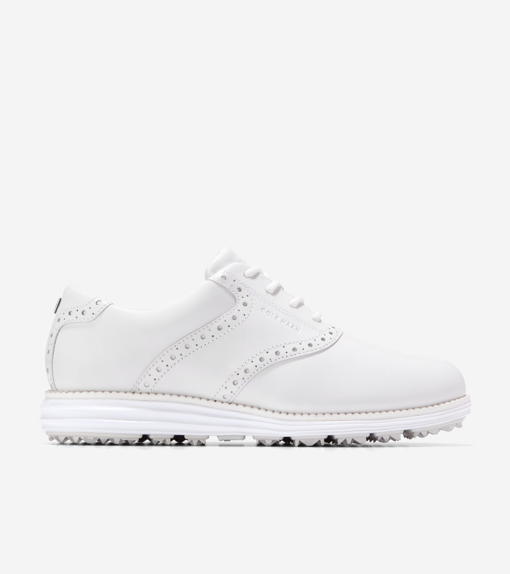 Women's ØriginalGrand Saddle Golf Shoes-Optic White-Glacier Gray