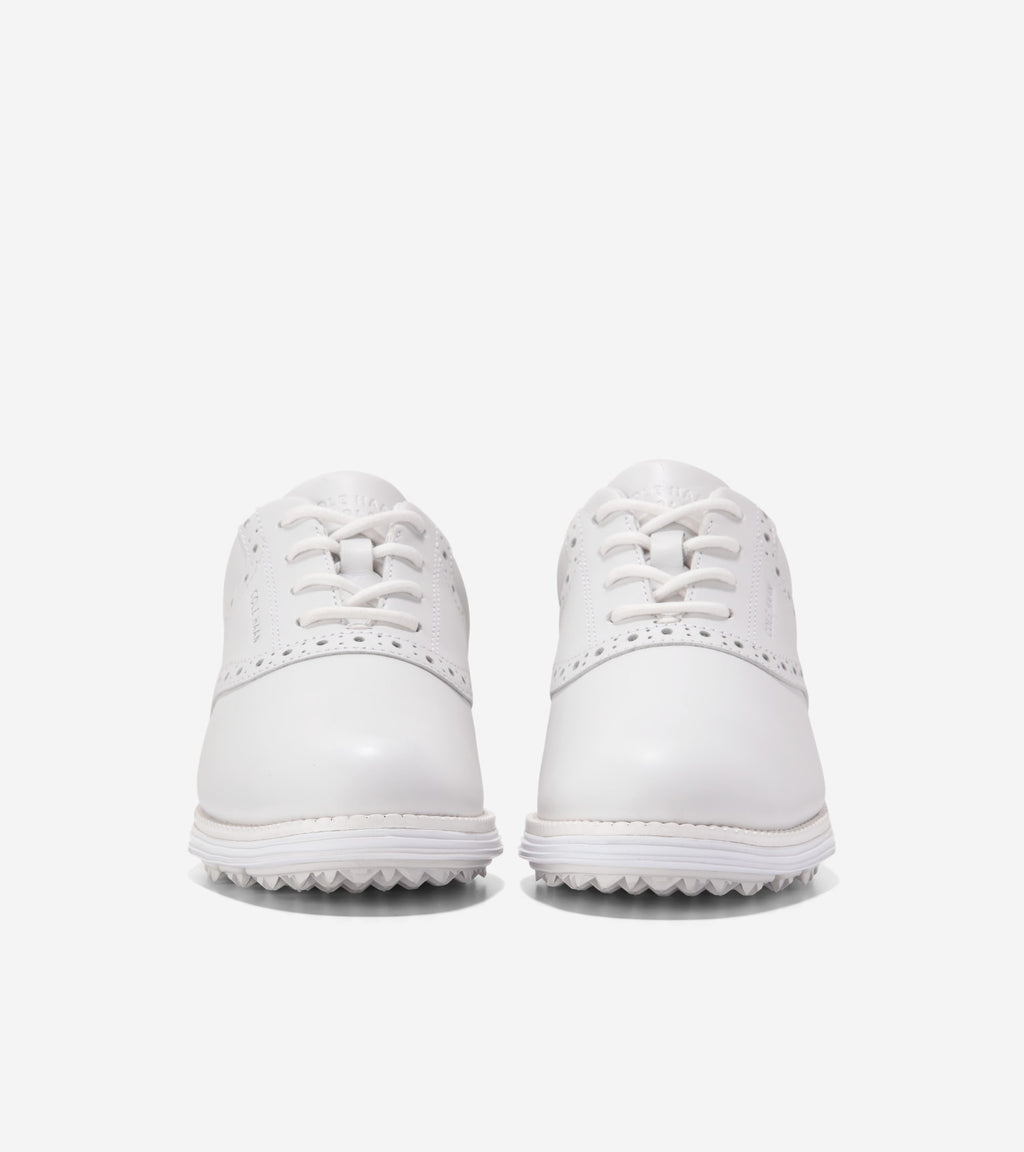 Women's ØriginalGrand Saddle Golf Shoes-Optic White-Glacier Gray