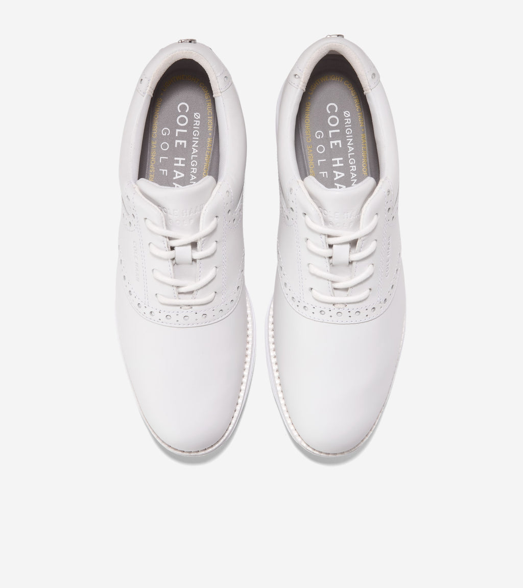 Women's ØriginalGrand Saddle Golf Shoes-Optic White-Glacier Gray