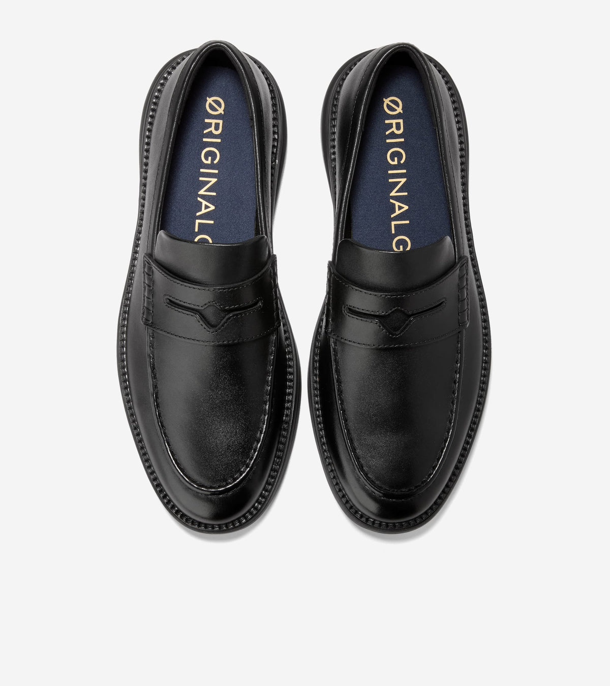 Cole‎ Haan Black Leather Penny Loafers Men’s Size 10.5 M Inc Wooden Shoe Inserts Cole Haan Men Pinch Penny Loafers - Walmart.com main image 2