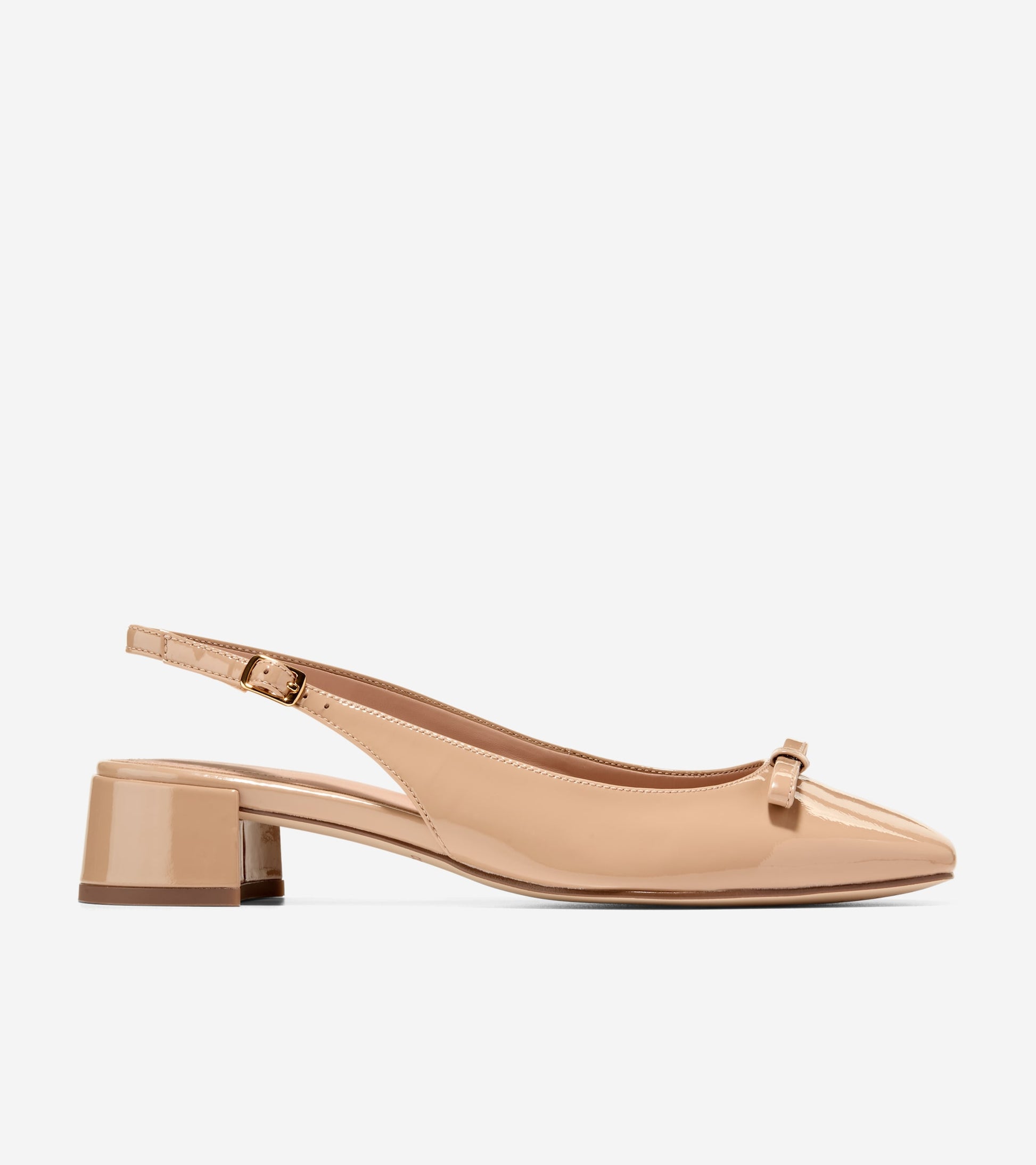 Women's Patsy Bow Slingback Pumps-Tuscan Sand Patent