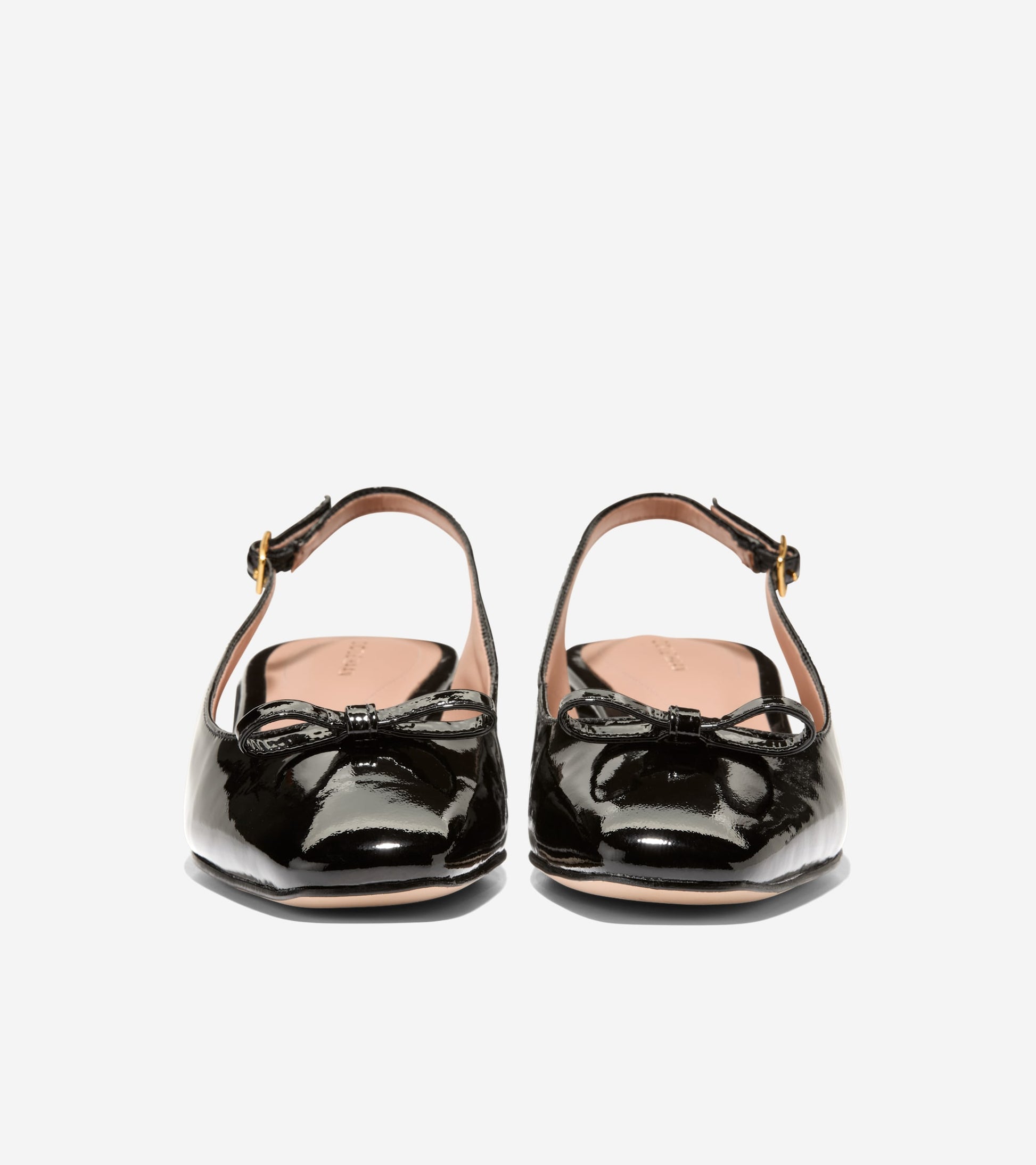 Women's Patsy Bow Slingback Pumps-Black Patent