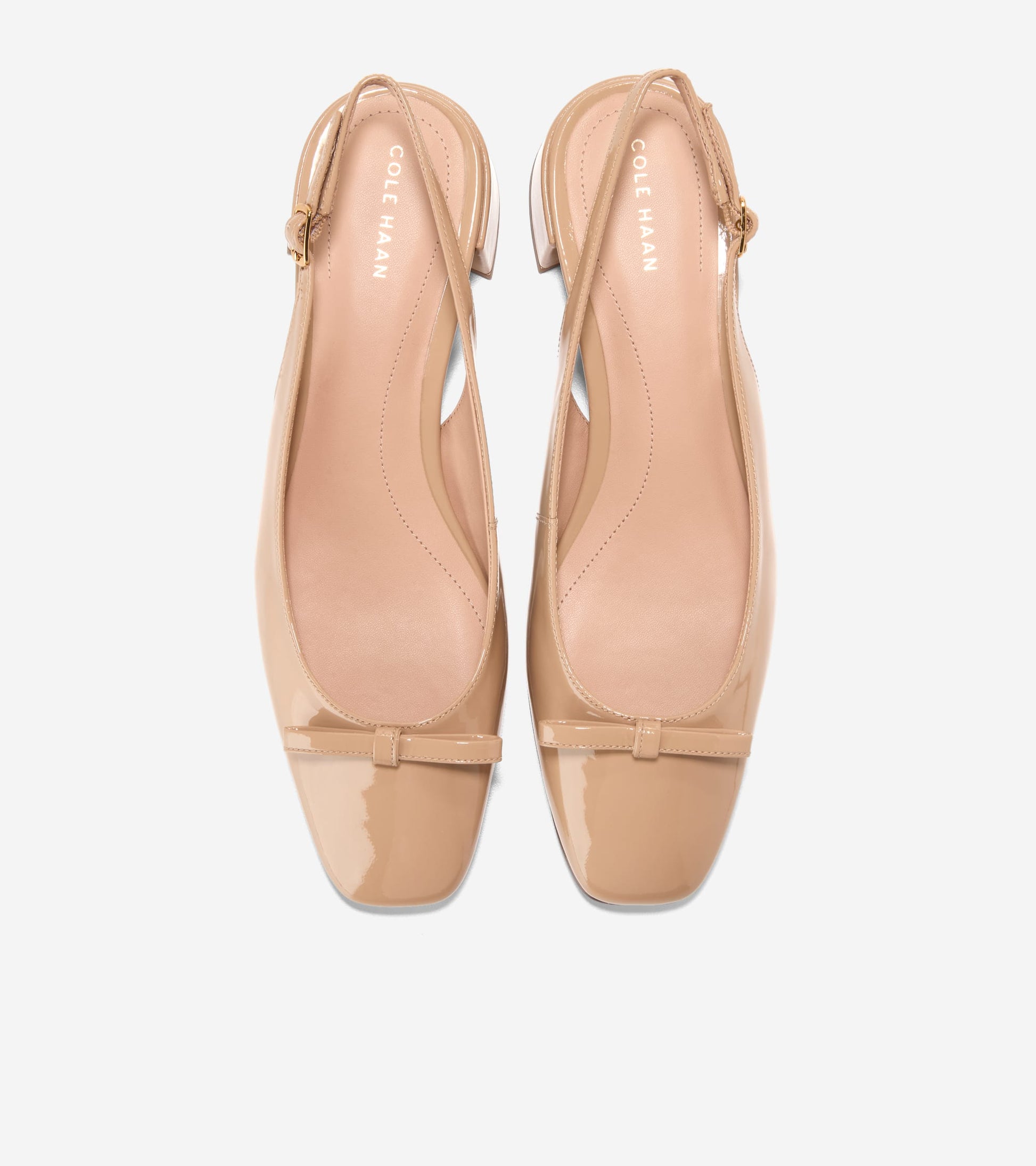 Women's Patsy Bow Slingback Pumps-Tuscan Sand Patent