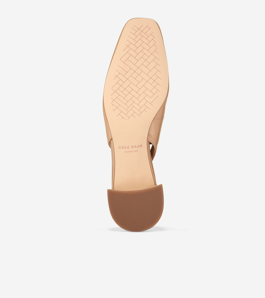 Women's Patsy Bow Slingback Pumps-Tuscan Sand Patent