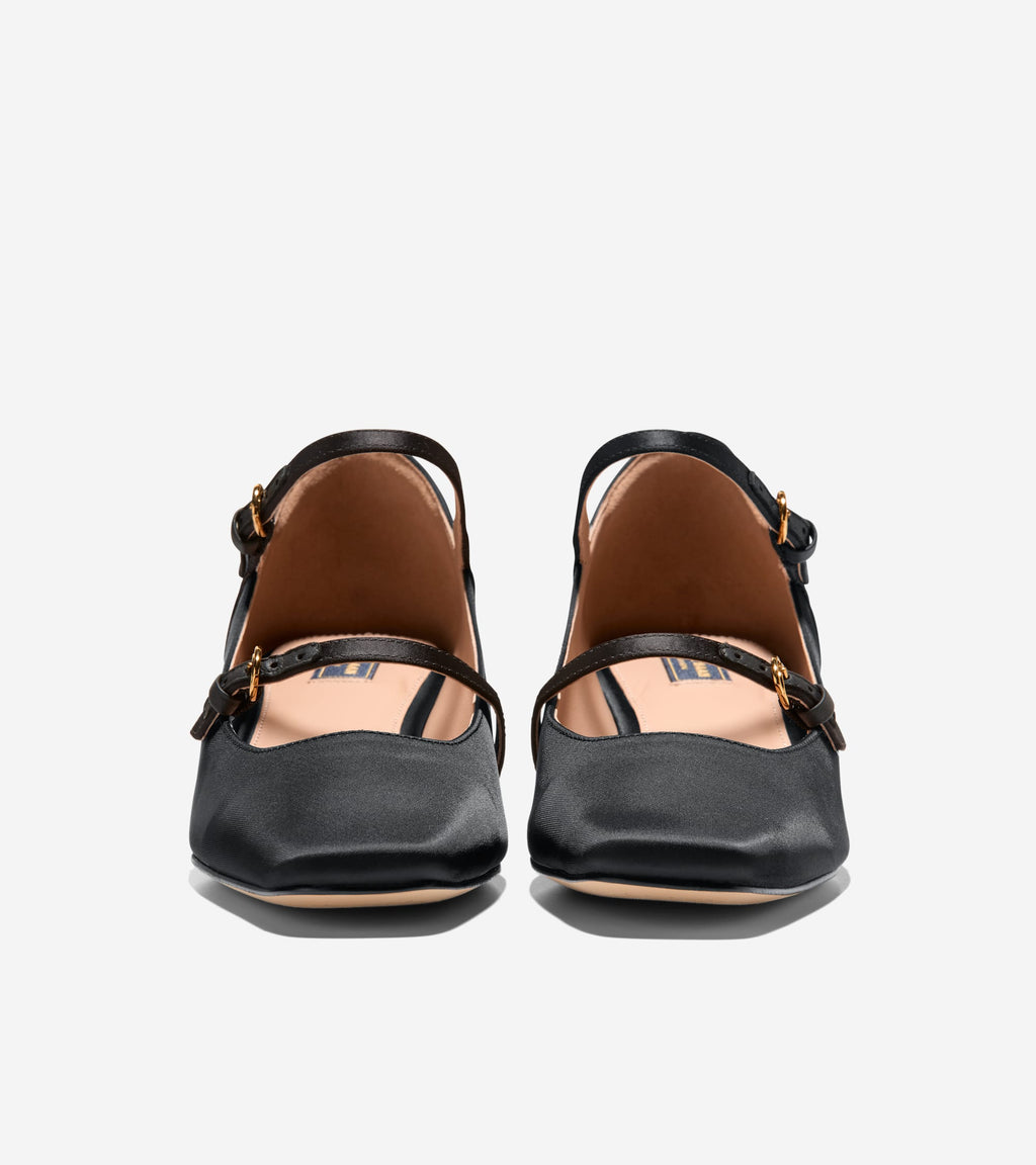 Women's Paxton Mary Jane Pump-Black Satin