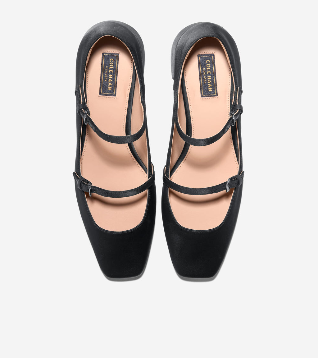 Women's Paxton Mary Jane Pump-Black Satin