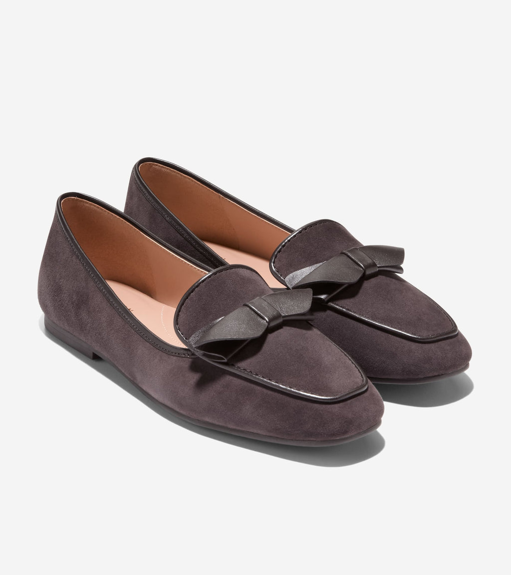 Women's Payson Soft Bow Loafers-Dark Chocolate