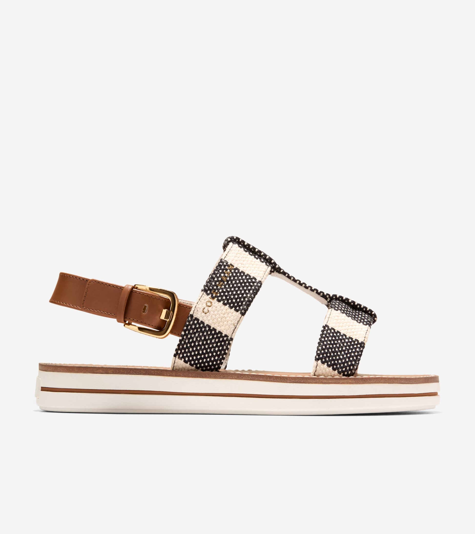 Women's Pinch Long-Weekender Sandals-Black Stripe-British Tan