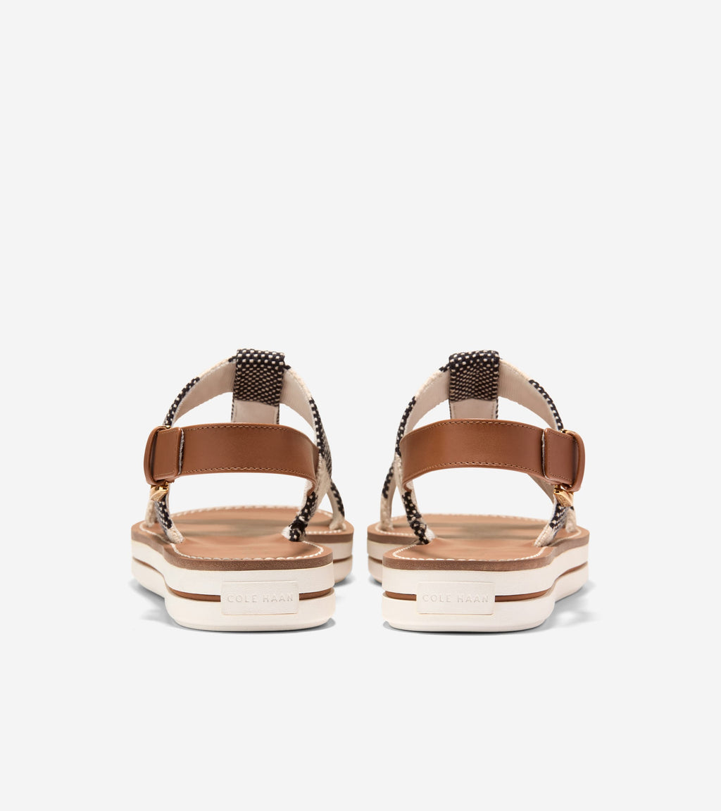 Women's Pinch Long-Weekender Sandals-Black Stripe-British Tan