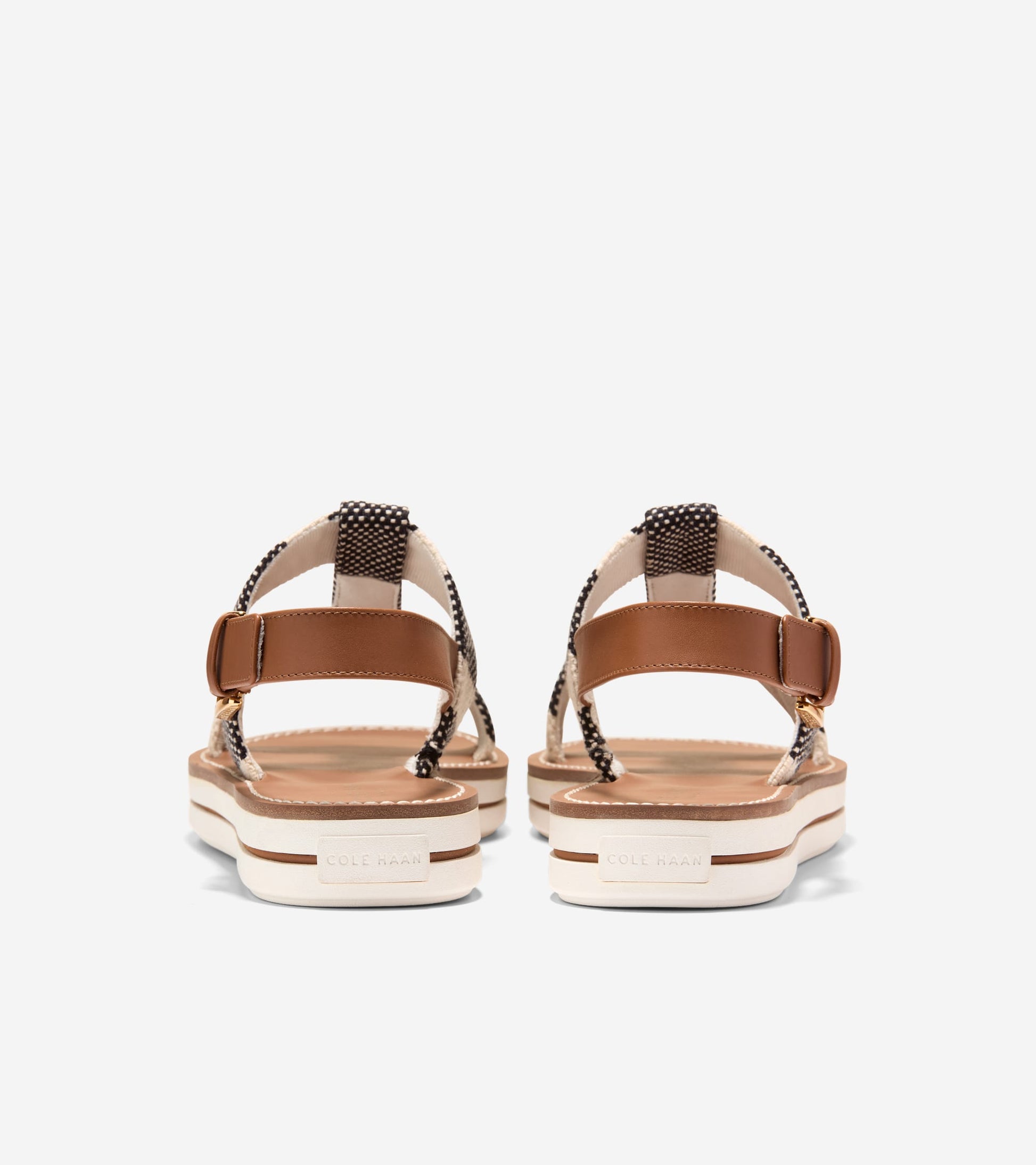 Women's Pinch Long-Weekender Sandals-Black Stripe-British Tan