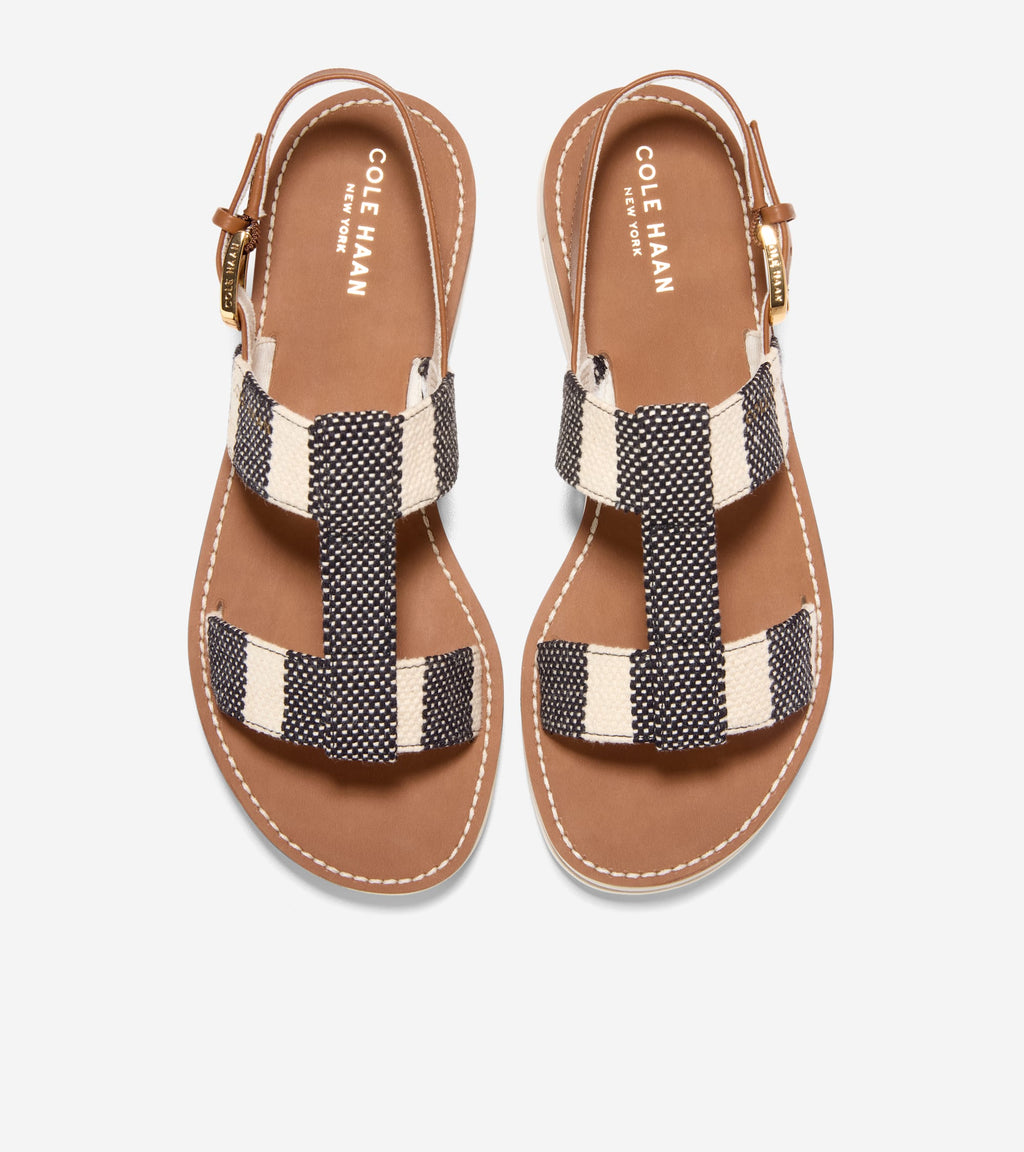 Women's Pinch Long-Weekender Sandals-Black Stripe-British Tan