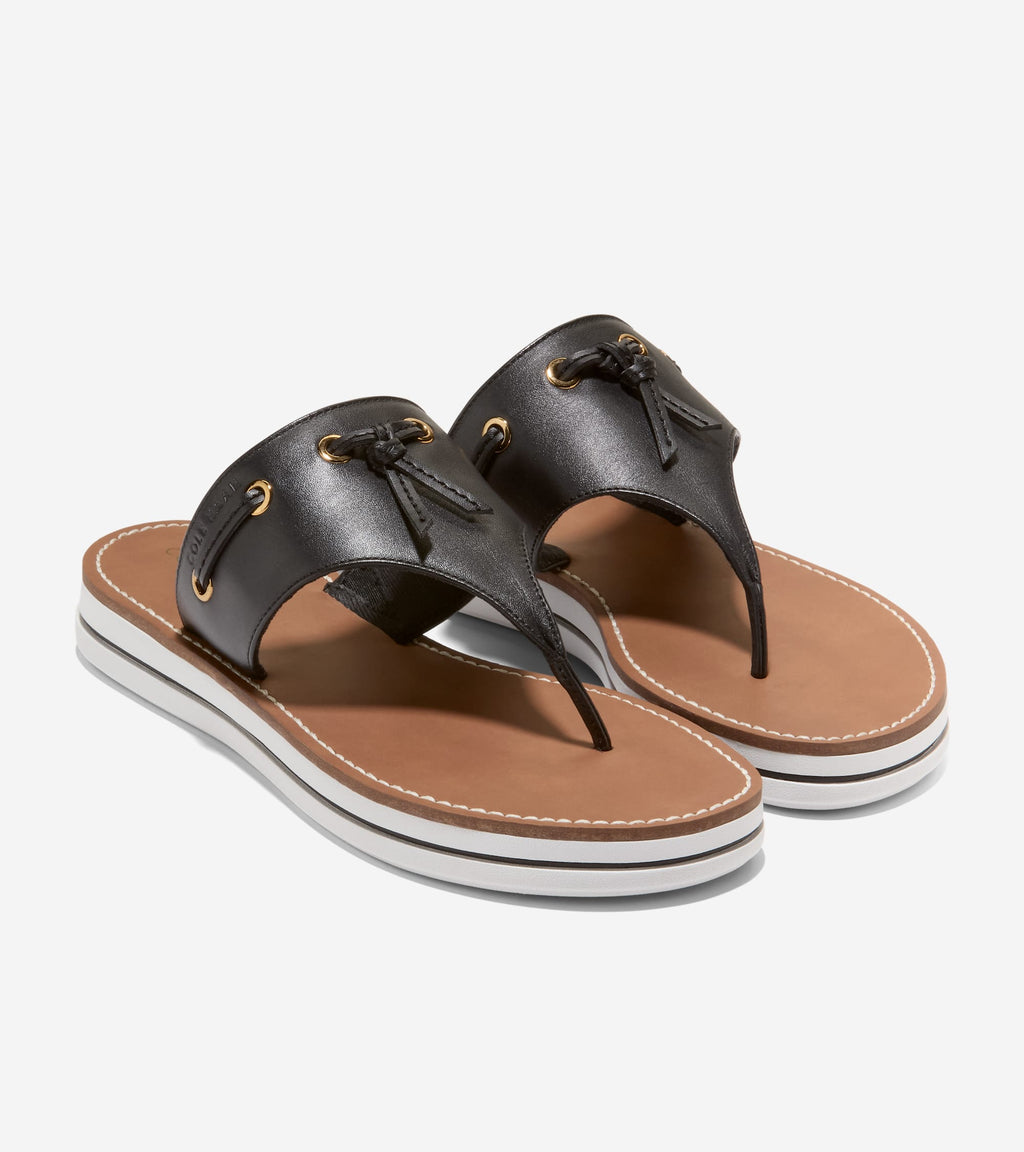 Women's Pinch Long-Weekender Thong Sandals-Black