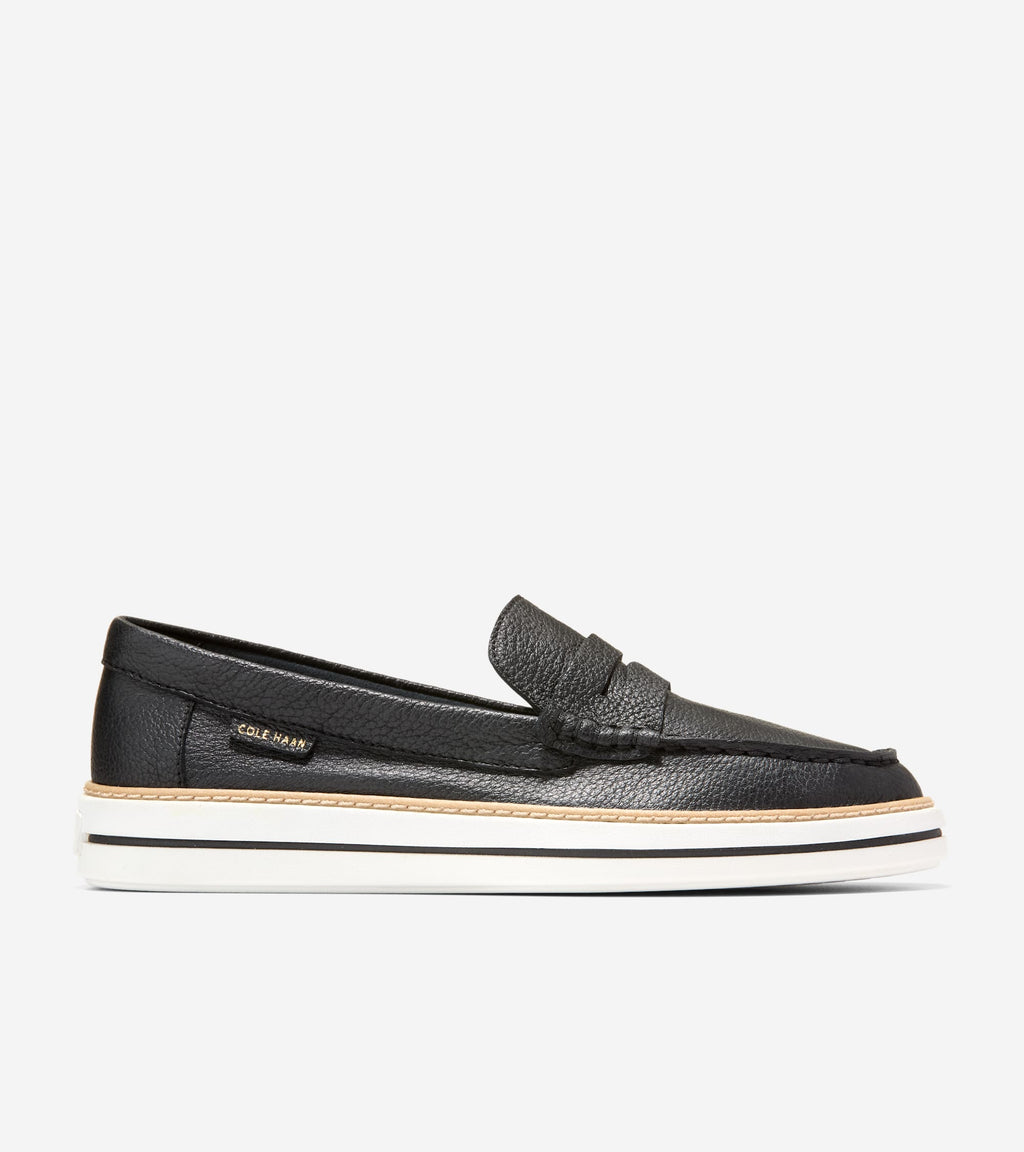 Women's Pinch Long-Weekender Penny Loafers-Black