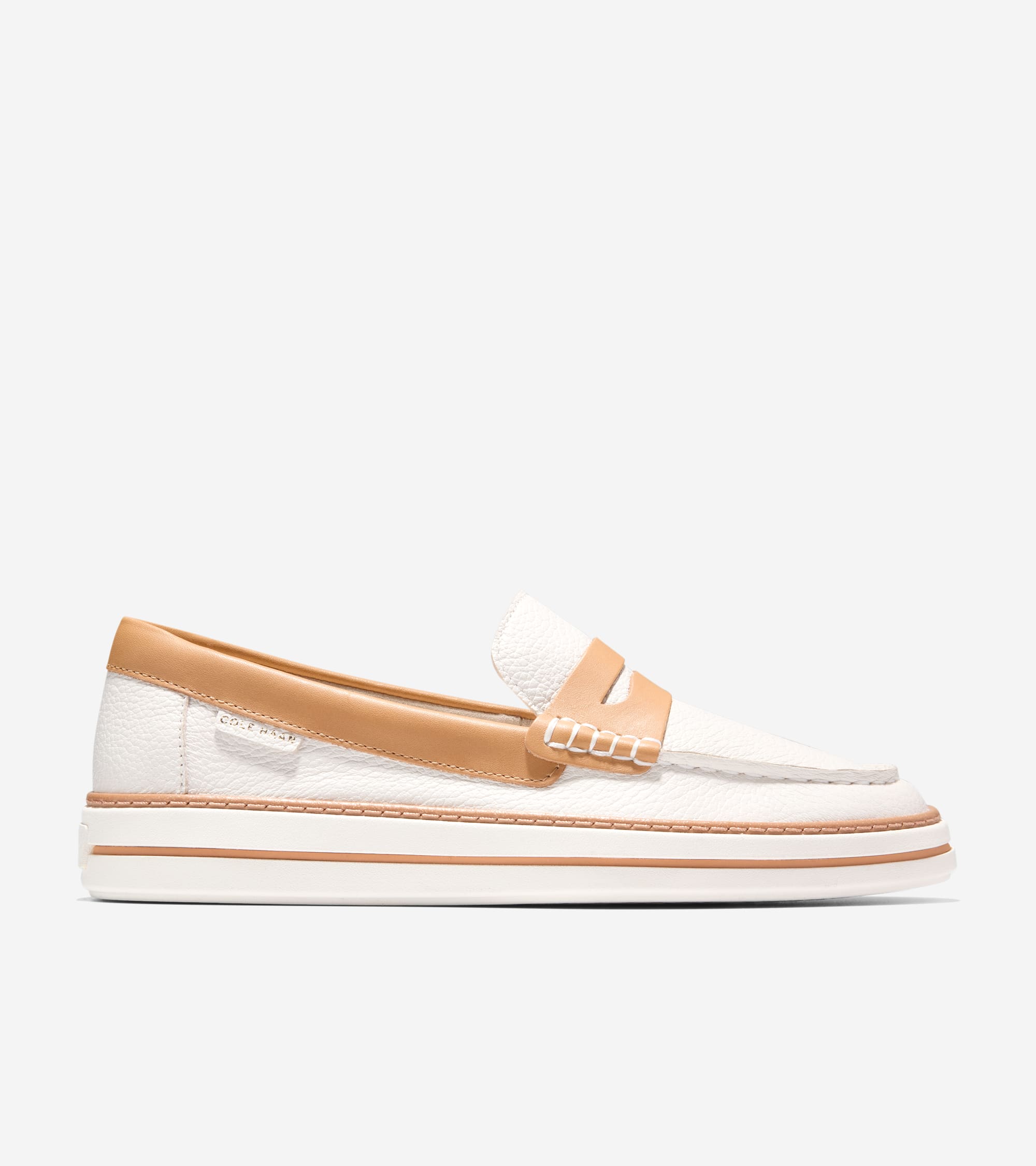 Women's Pinch Long-Weekender Penny Loafers in White | Cole Haan