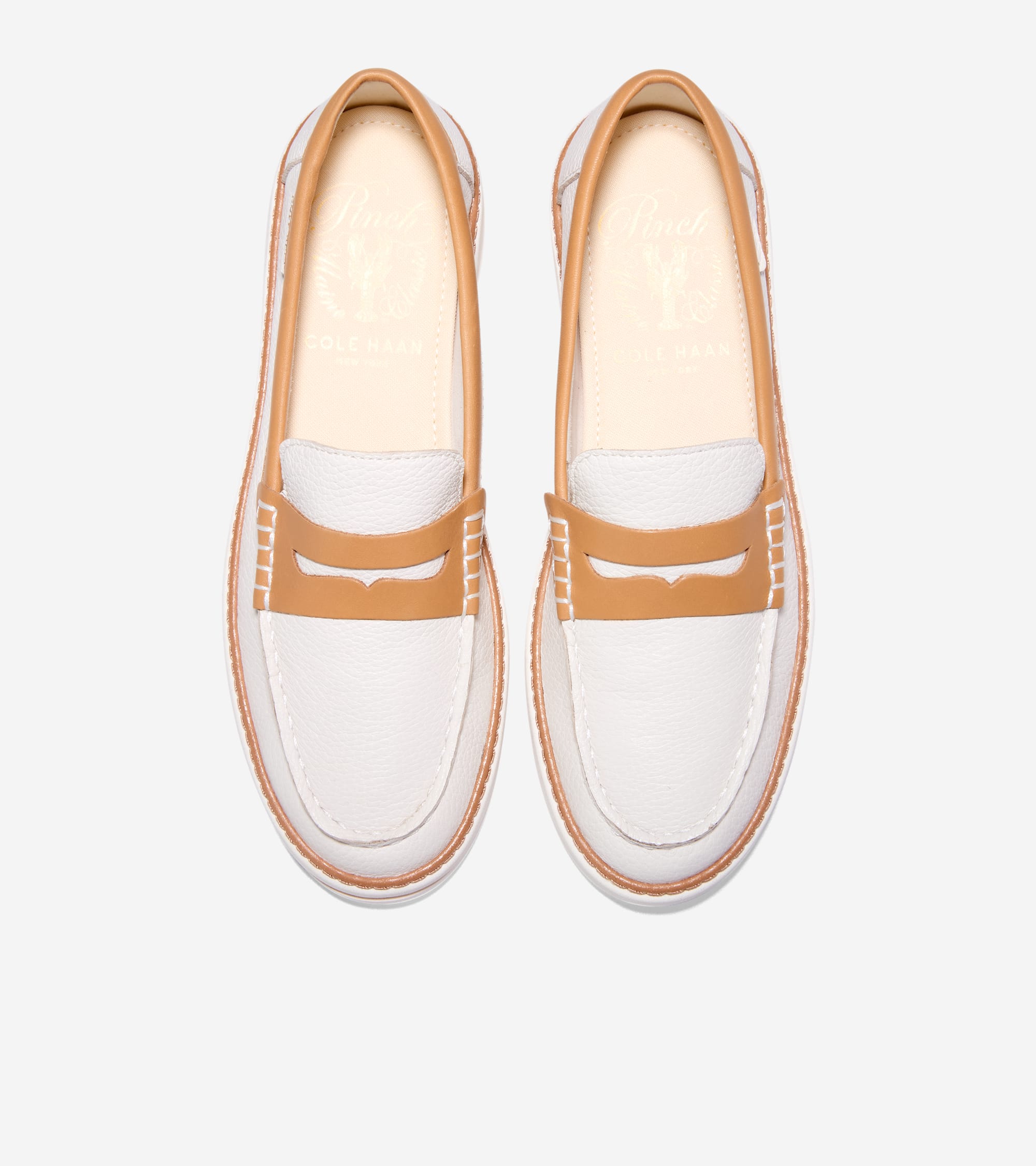 Women's Pinch Long-Weekender Penny Loafers in White | Cole Haan