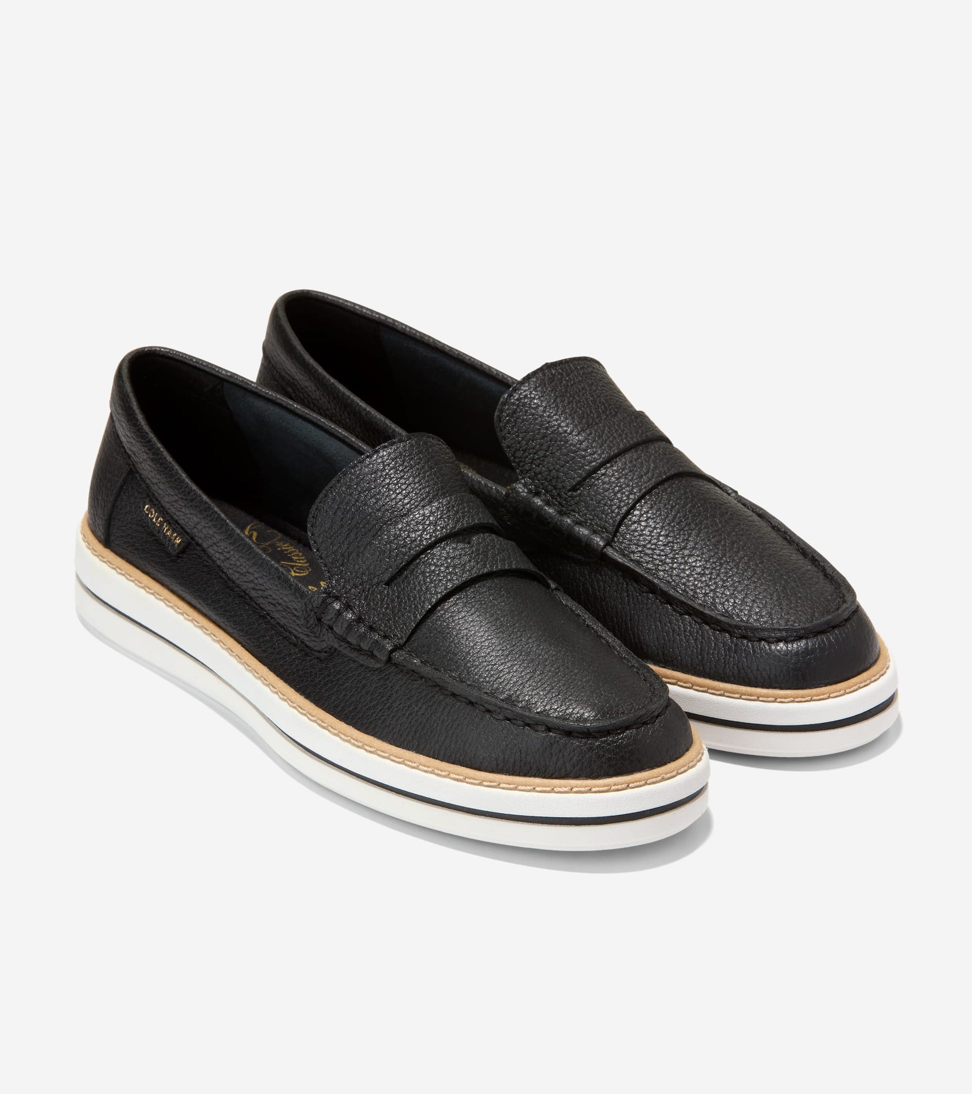 Women's Pinch Long-Weekender Penny Loafers-Black