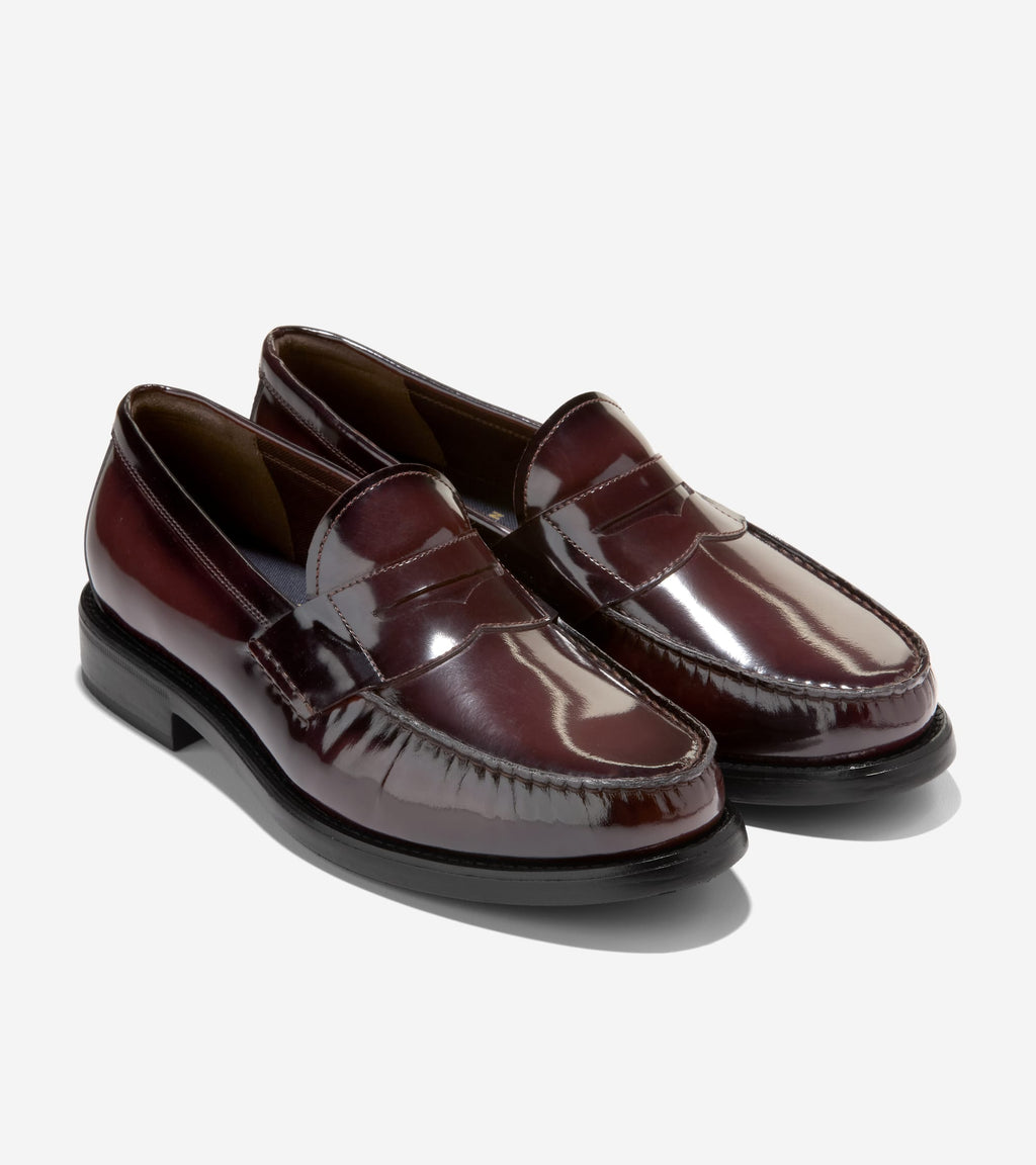 Men's Pinch Penny Flexcraft Loafers-Burgundy Brush Off-Black