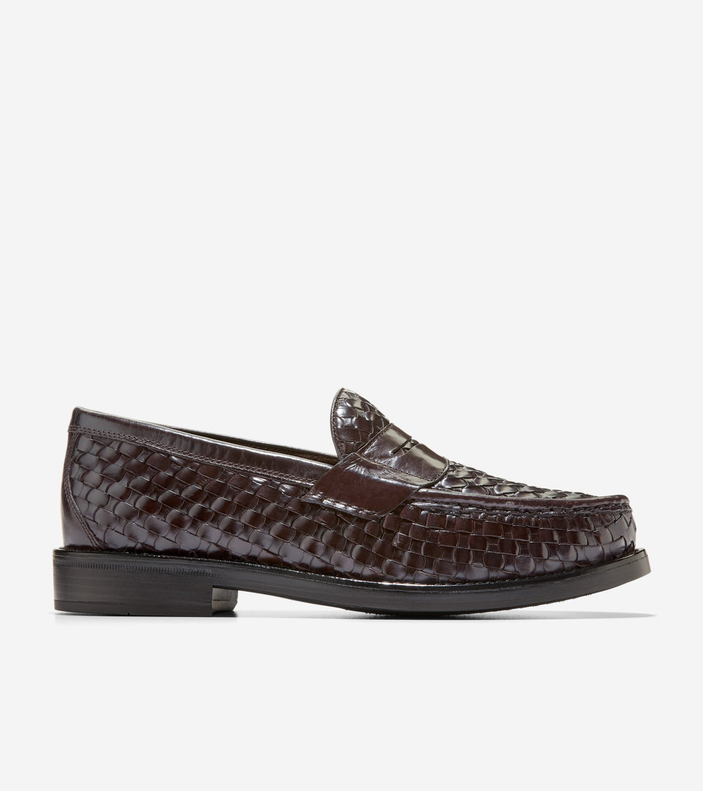 Men's Pinch Penny Woven Flexcraft Loafers-Dark Chocolate-Black