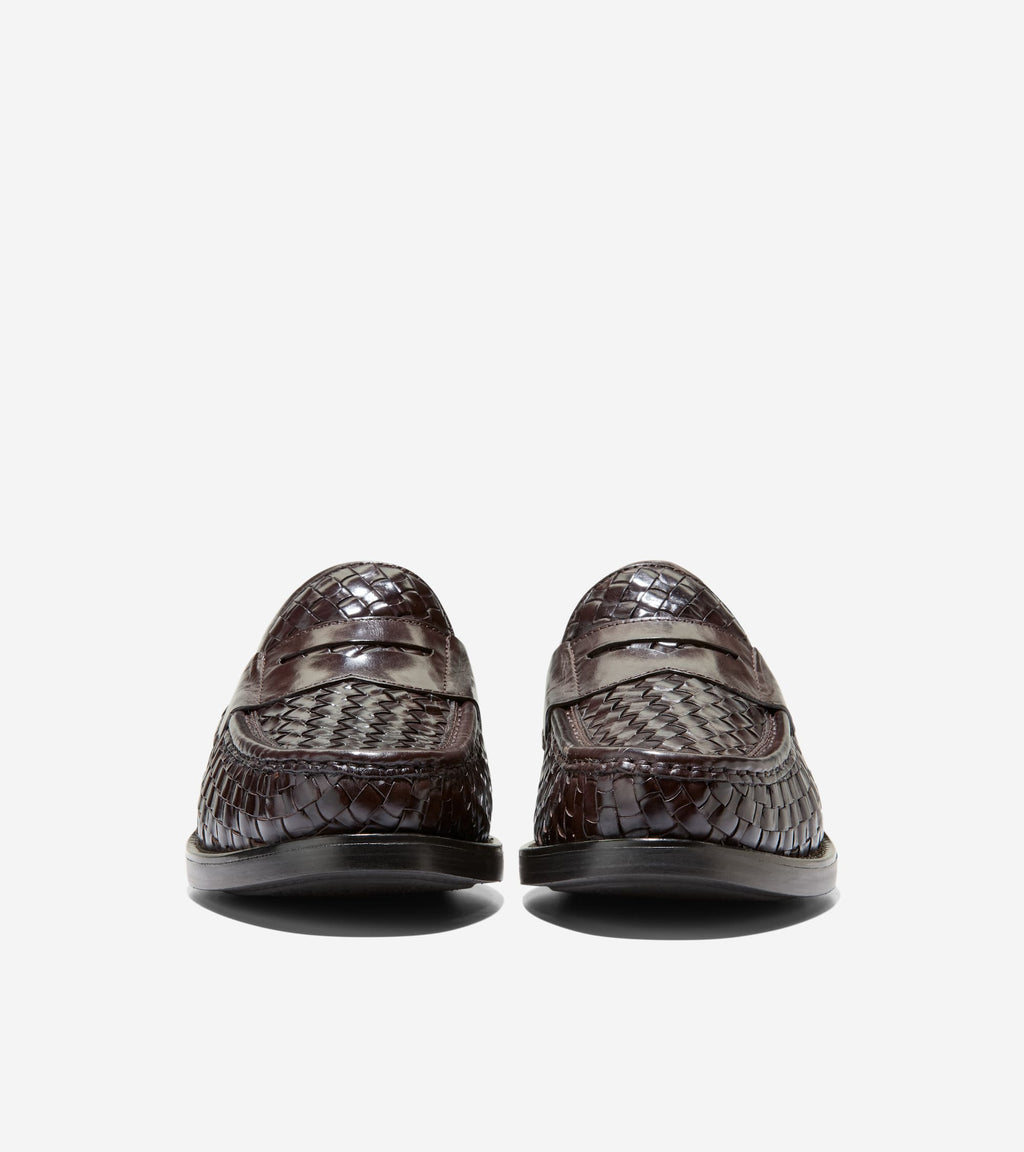 Men's Pinch Penny Woven Flexcraft Loafers-Dark Chocolate-Black